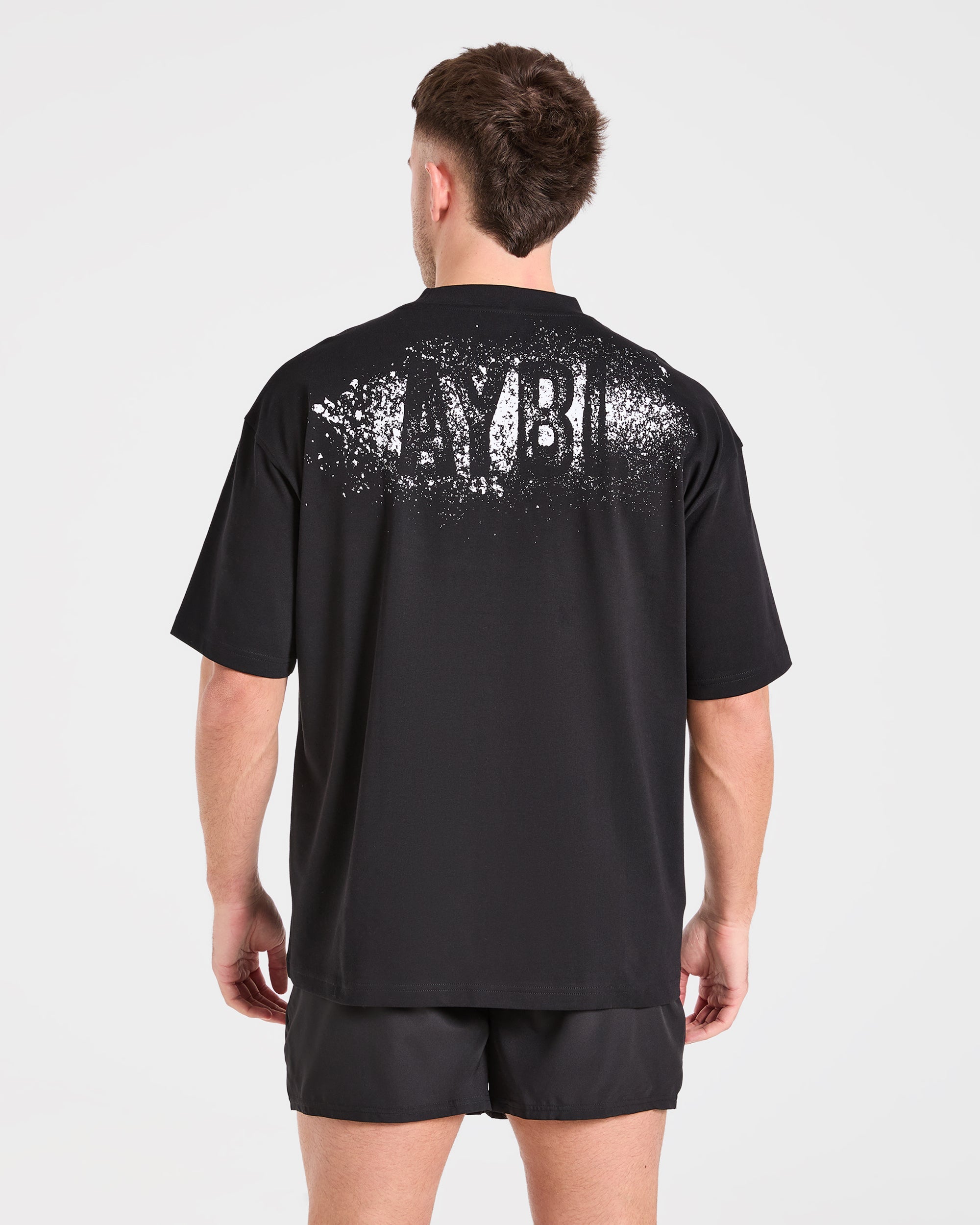 Gym Chalk Oversized T Shirt - Schwarz