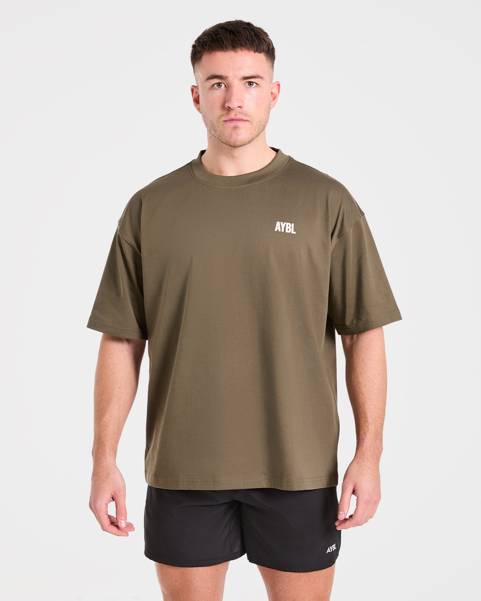 AYBL Iron Club Oversized T Shirt - Olive Grün