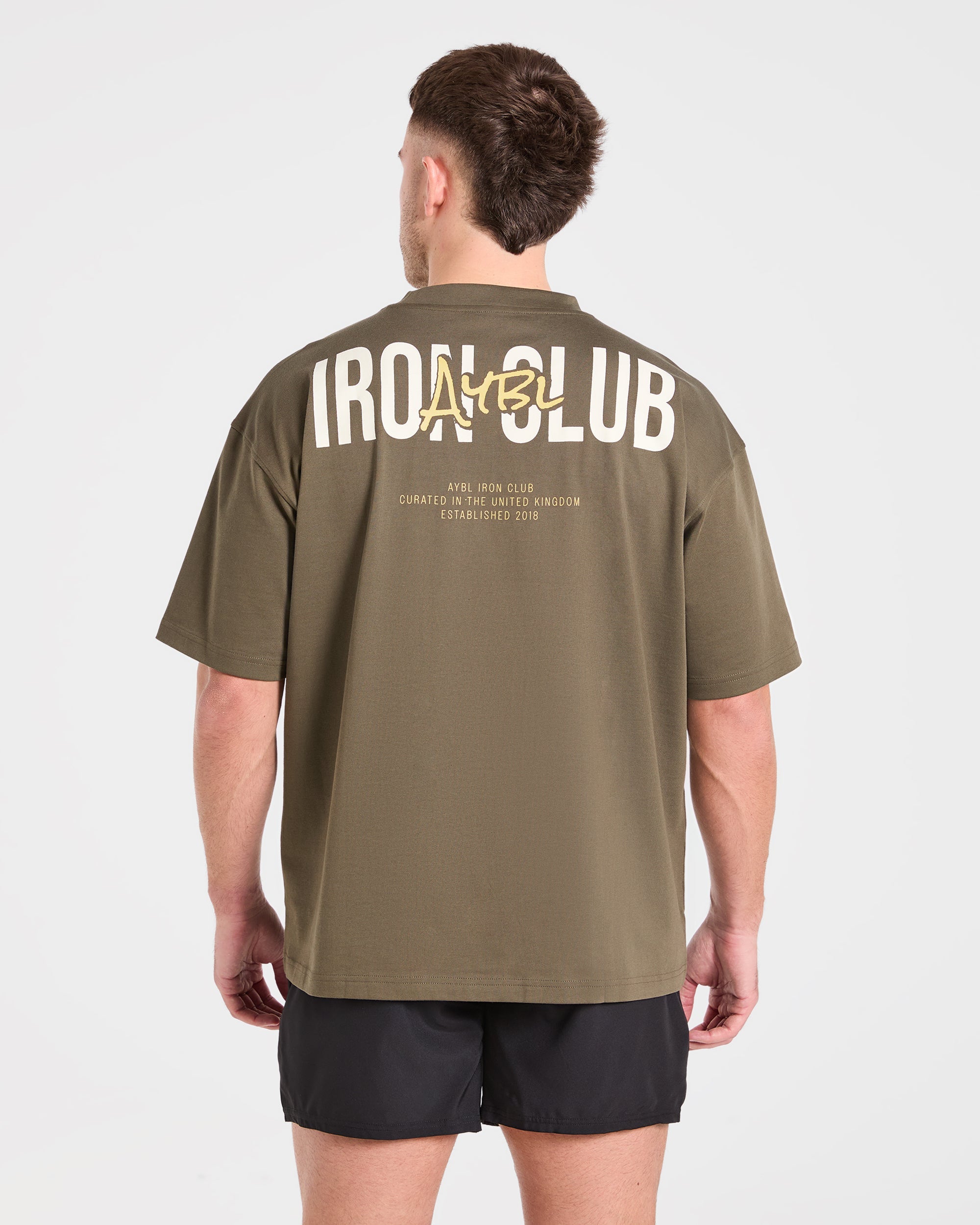 AYBL Iron Club Oversized T Shirt - Olive Grün