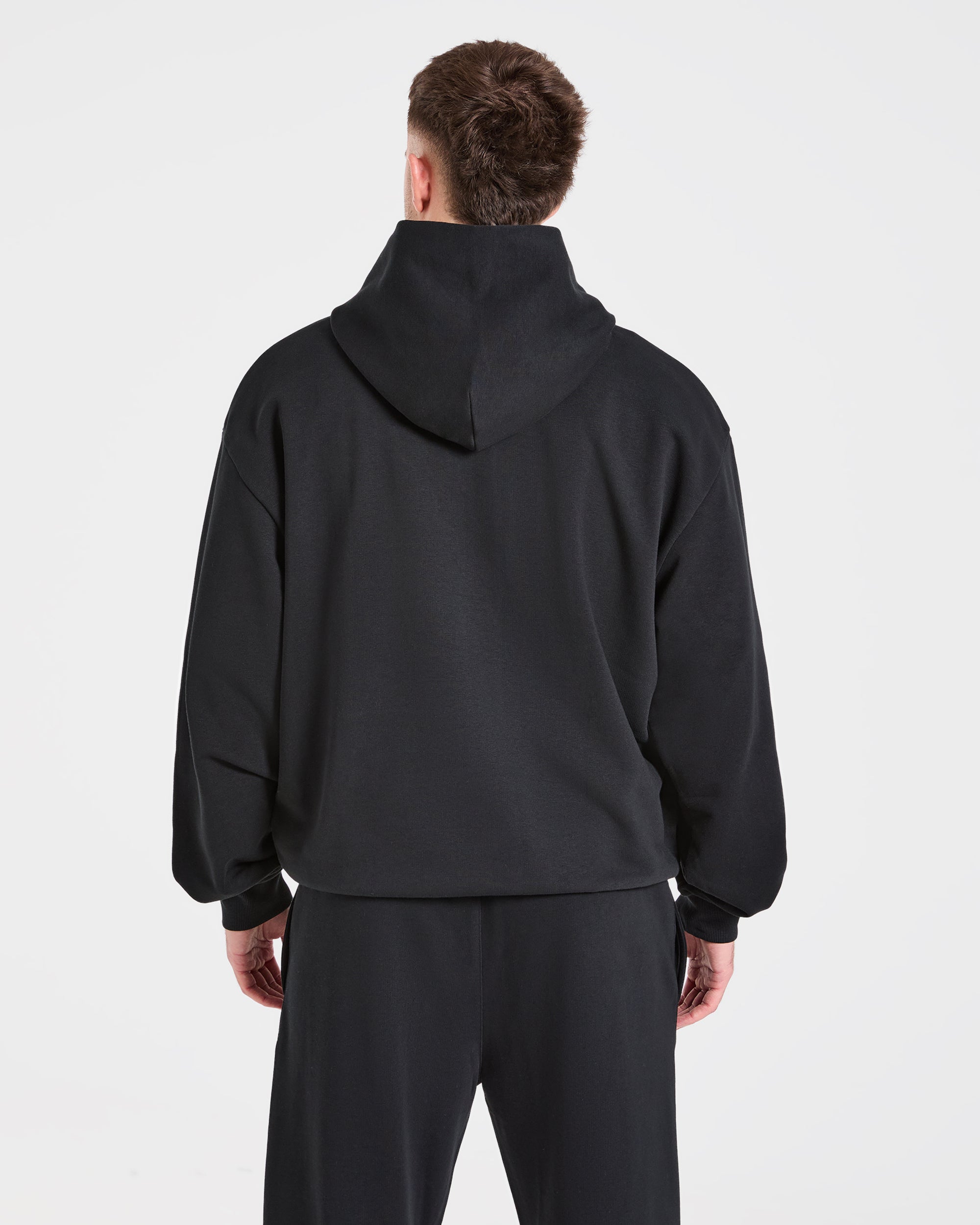 Strength Division Oversized Hoodie - Schwarz/Blau