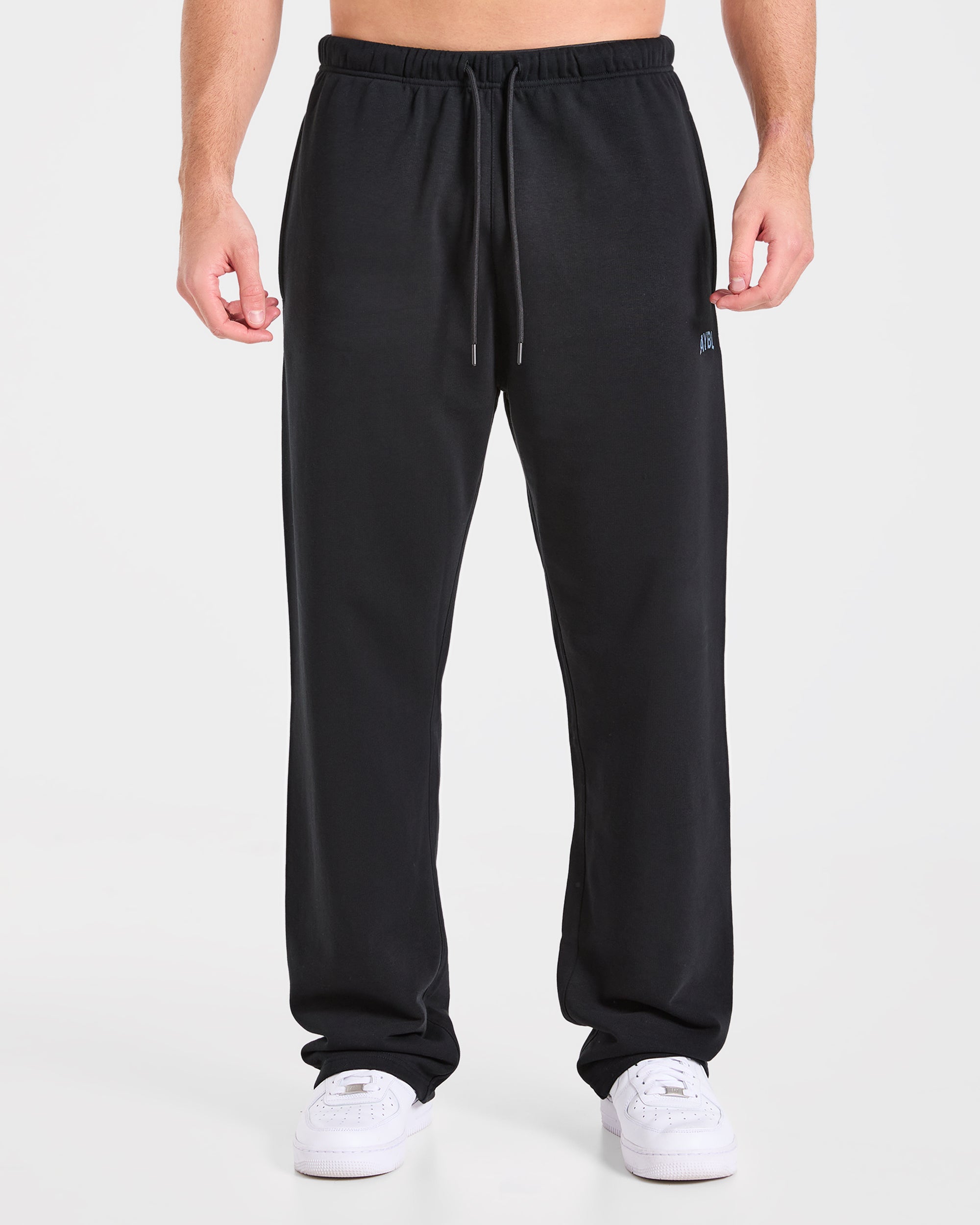 Strength Division Oversized Straight Leg Joggers - Schwarz/Blau