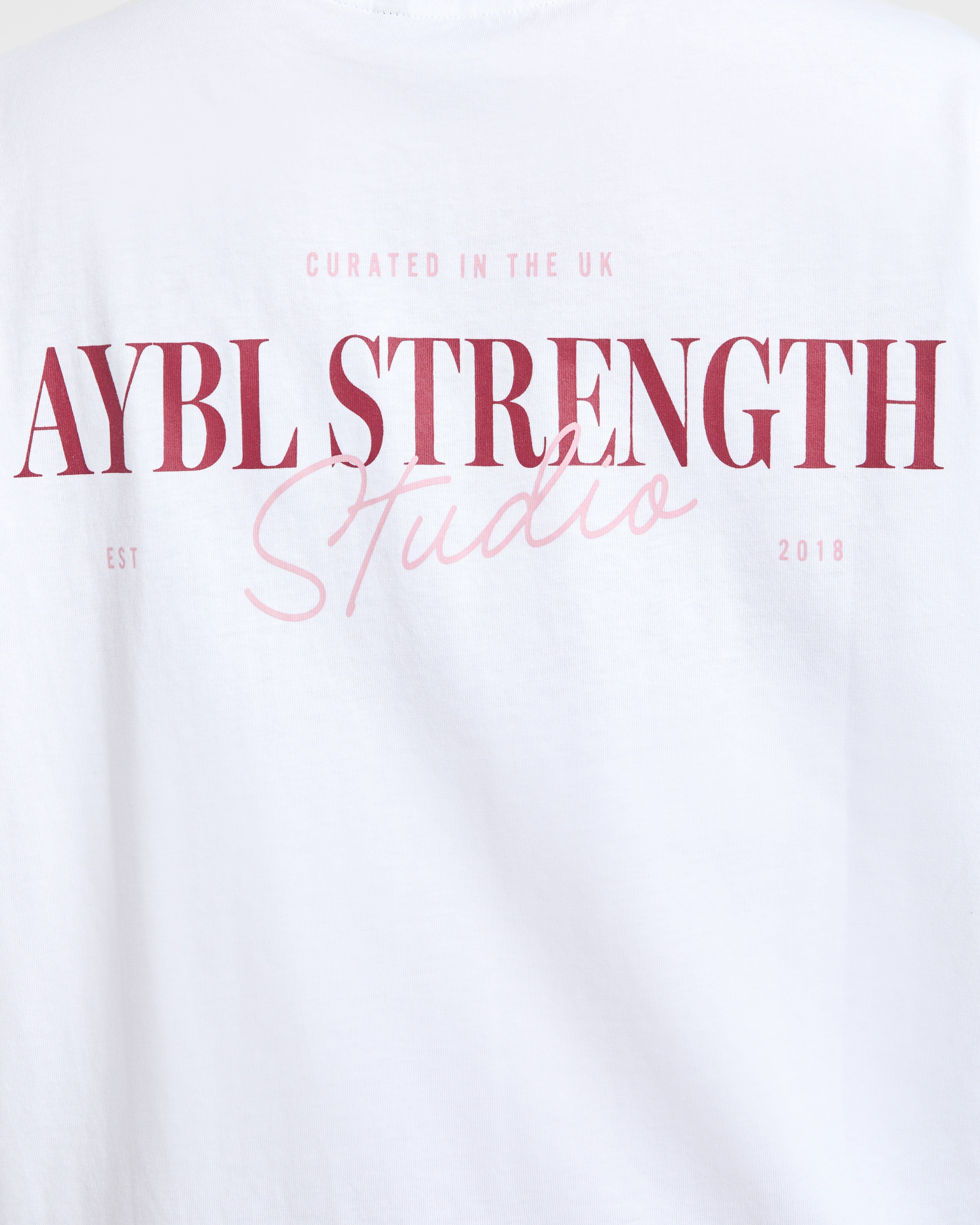 AYBL Strength Studio Oversized T Shirt - Weiß
