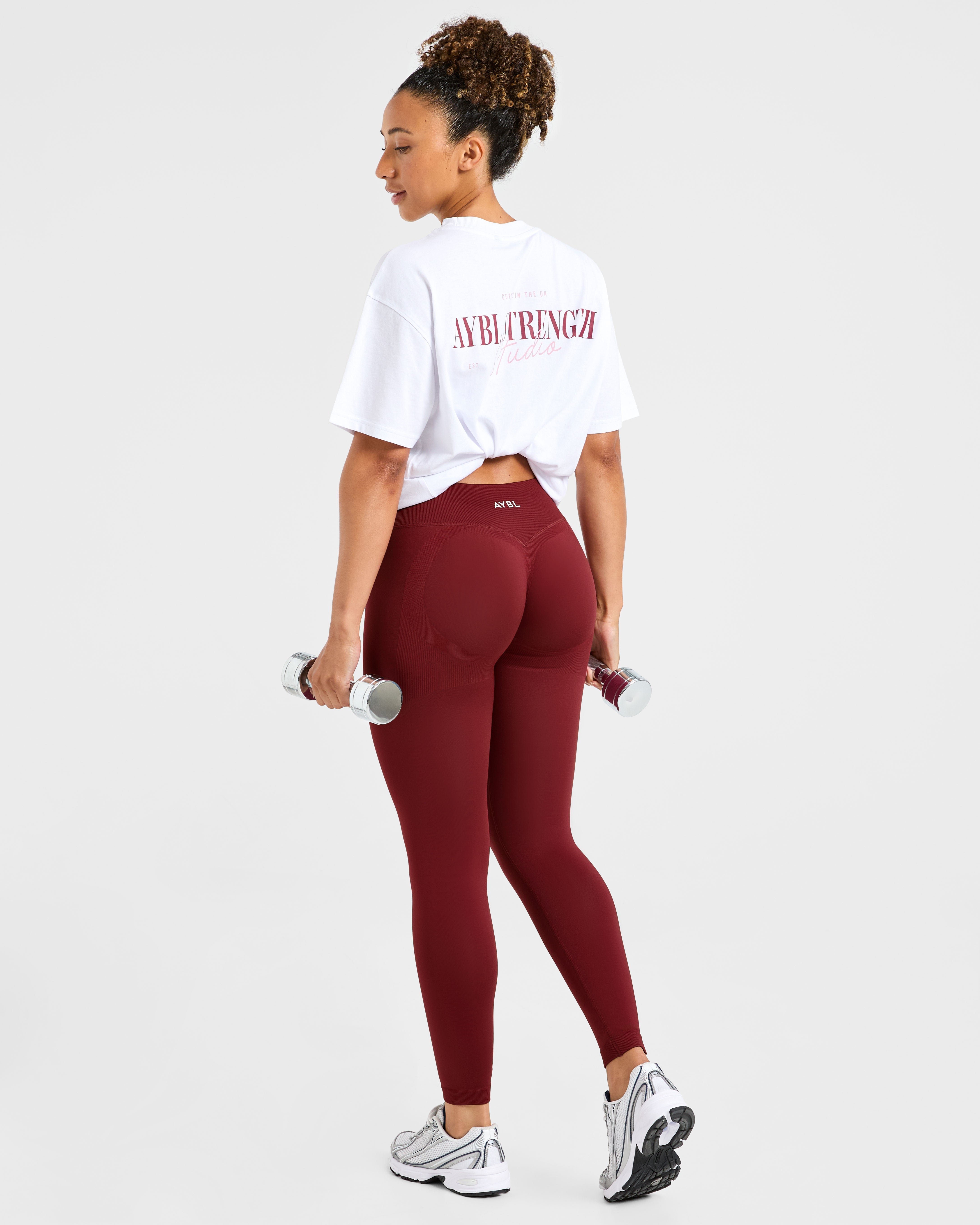 AYBL Strength Studio Oversized T Shirt - Weiß