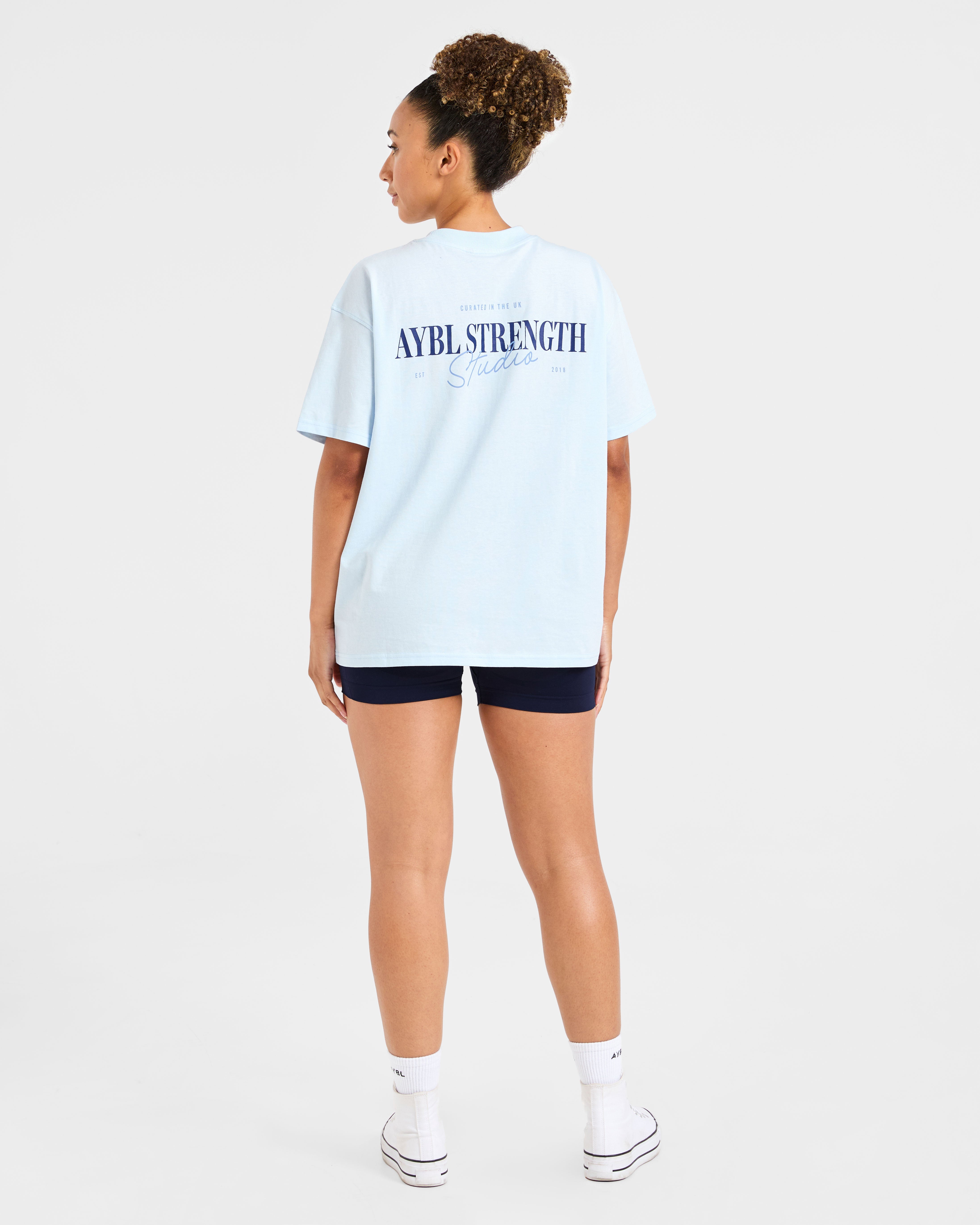 AYBL Strength Studio Oversized T Shirt - Blau