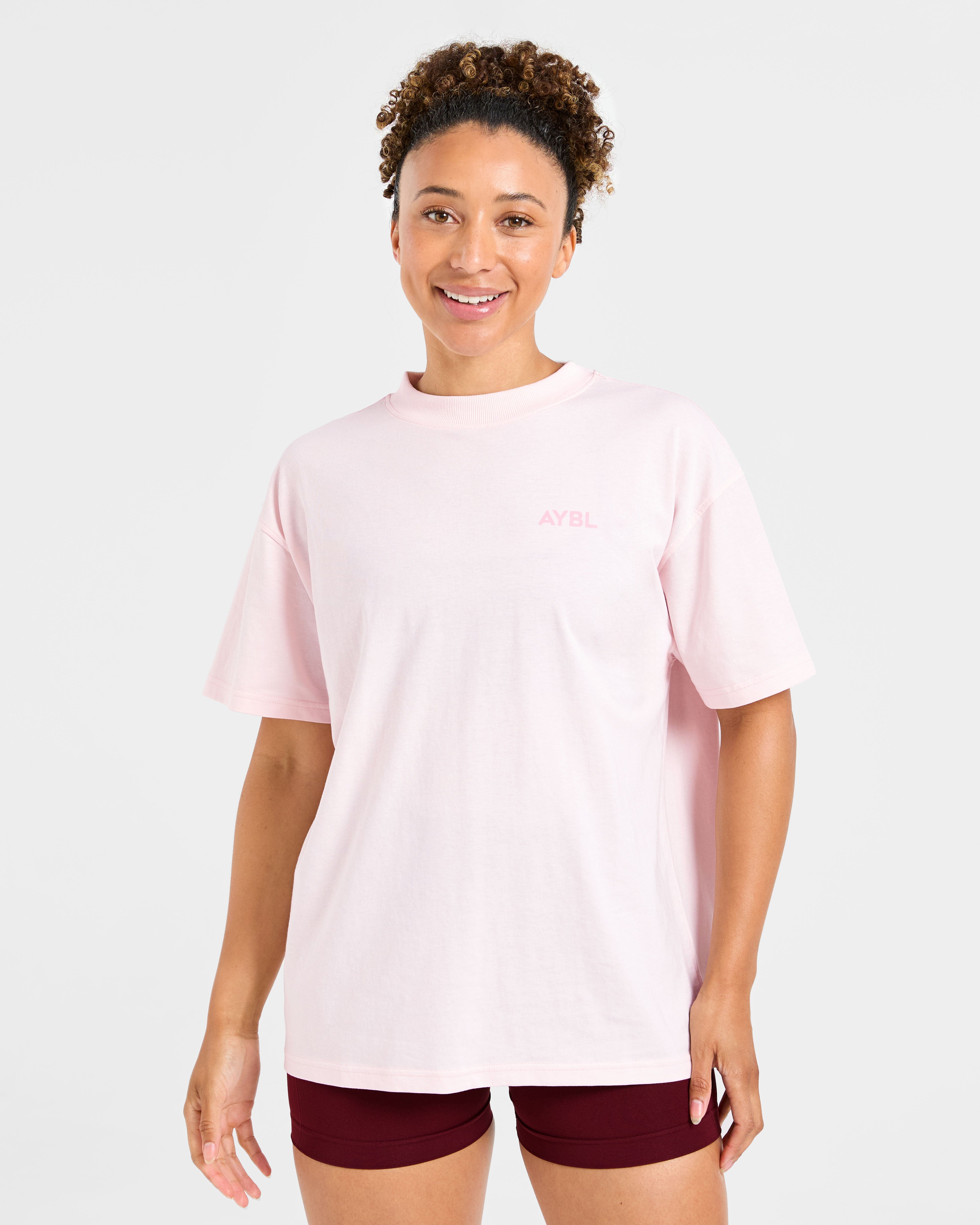 Lift Graphic Oversized T Shirt - Baby Rosa