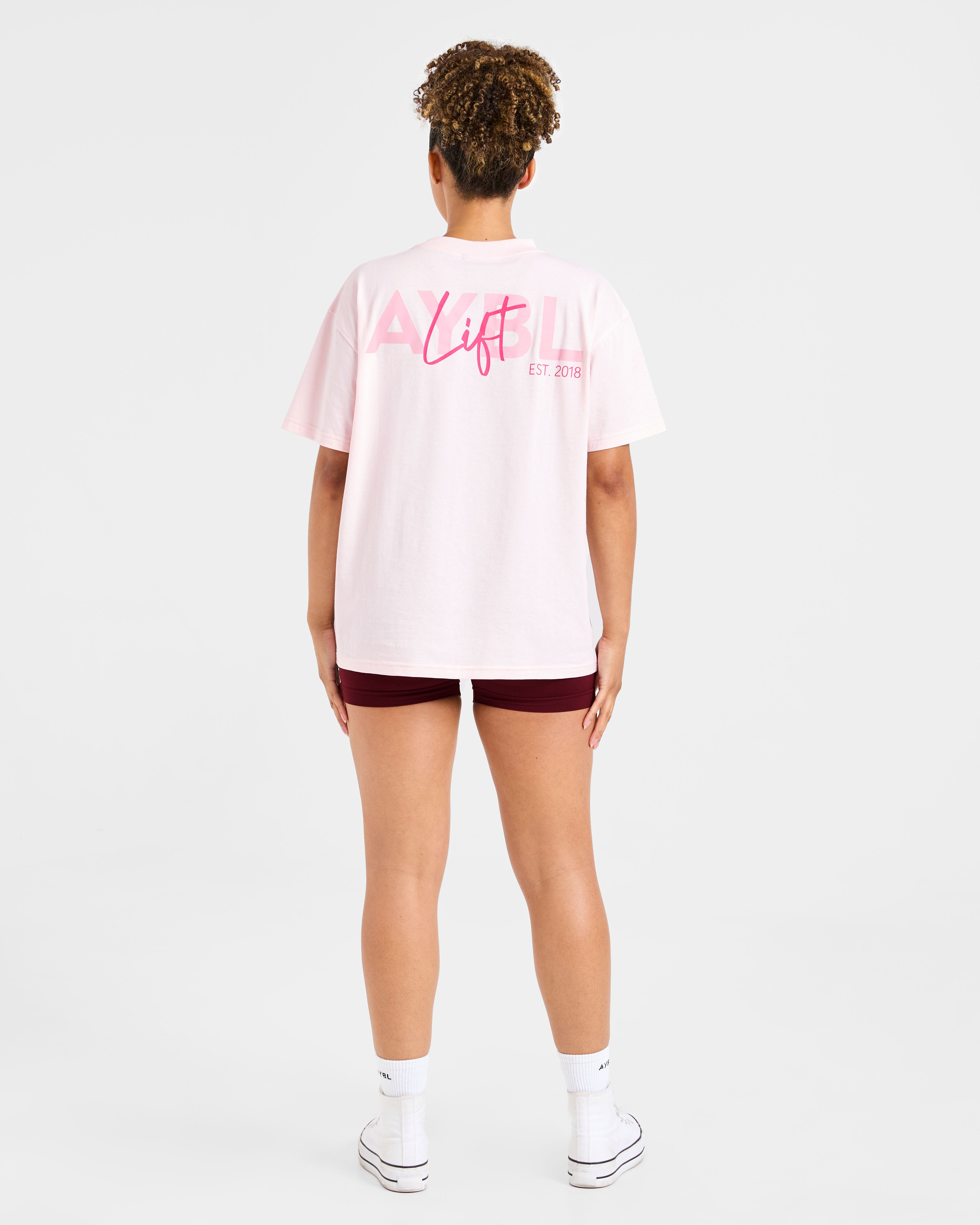 Lift Graphic Oversized T Shirt - Baby Rosa