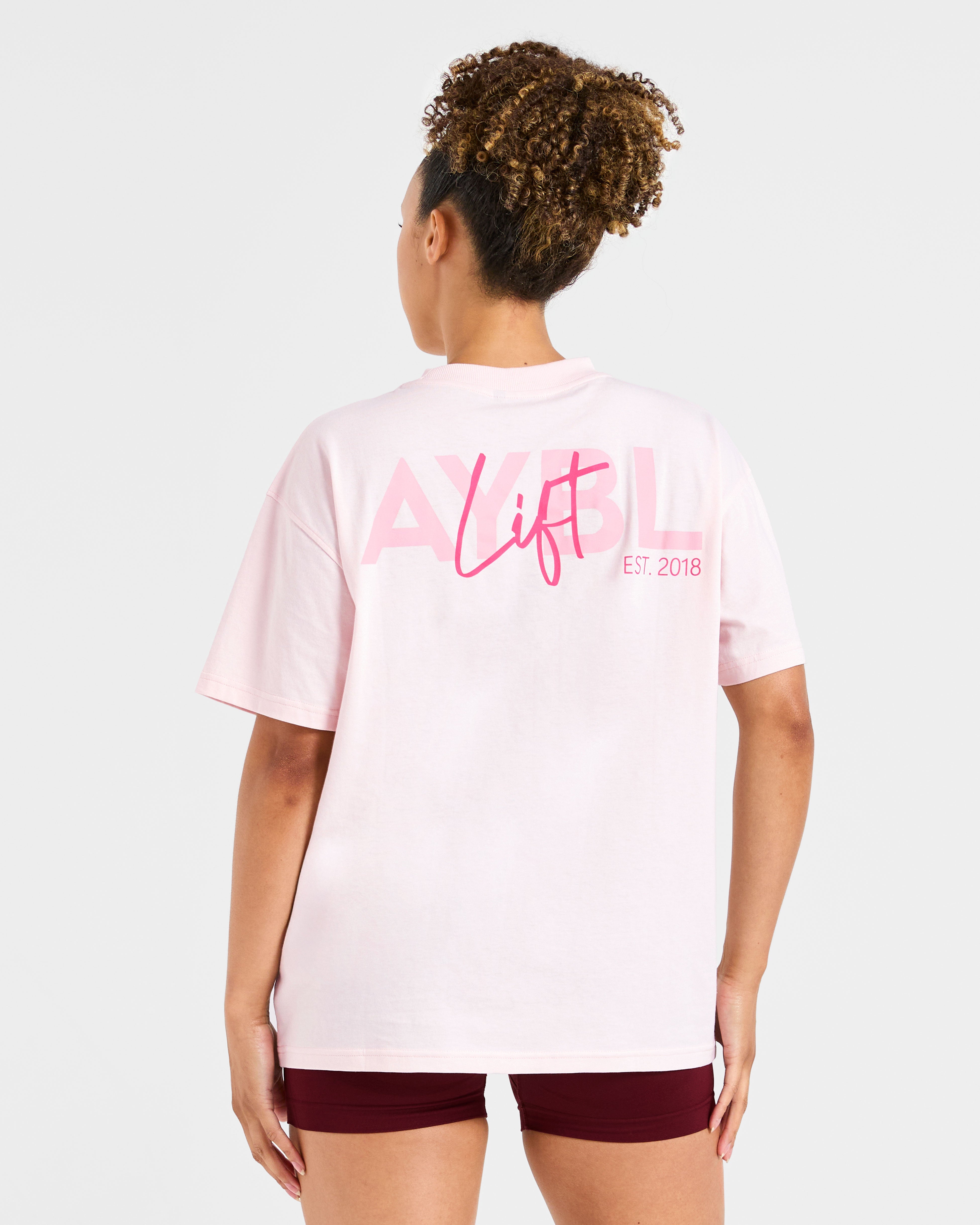 Lift Graphic Oversized T Shirt - Baby Rosa