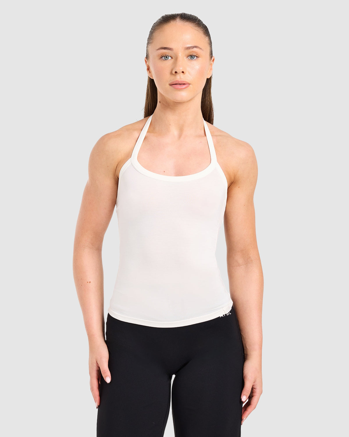 Ease Halterneck Top - Cream Weiß