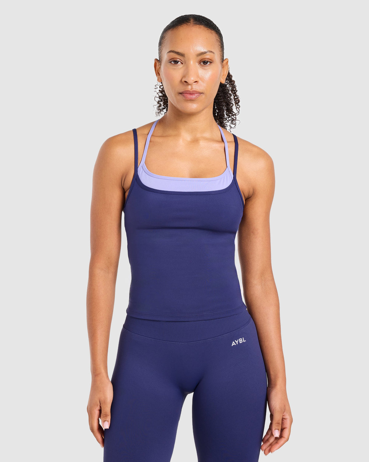 Double Layered Tank Top - Storm Blau