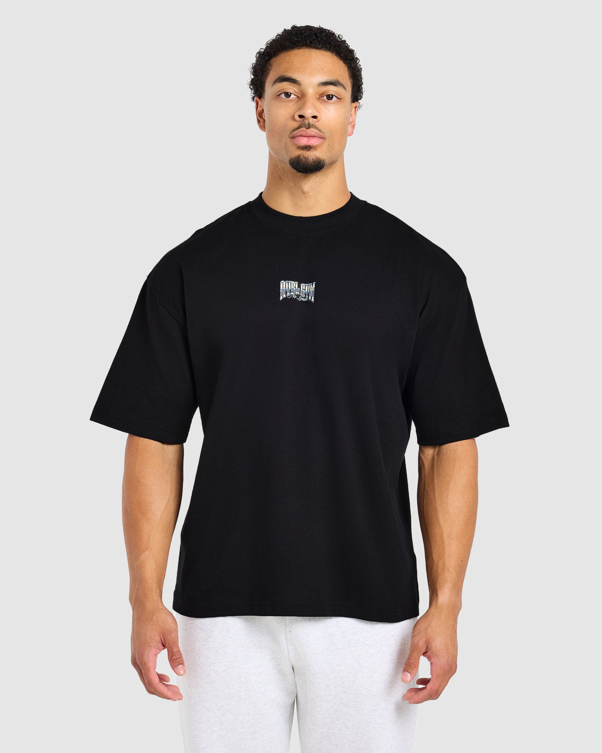 Anime Deadlift Dept Oversized T Shirt - Schwarz/Gelb