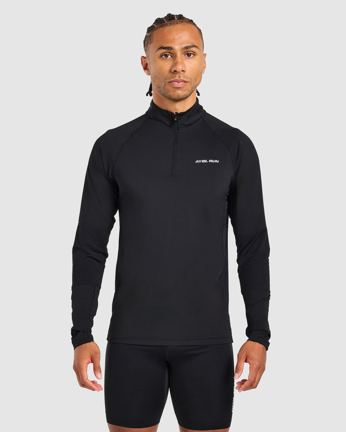 Run 1/4 Zip Pullover - Schwarz