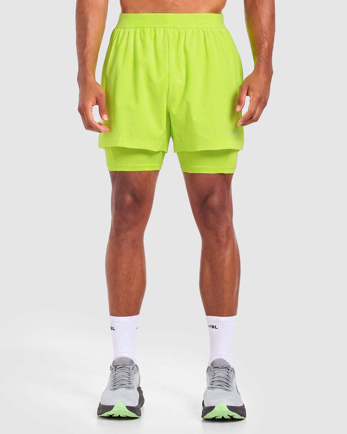 Run 2 in 1 Shorts - Neon Gelb
