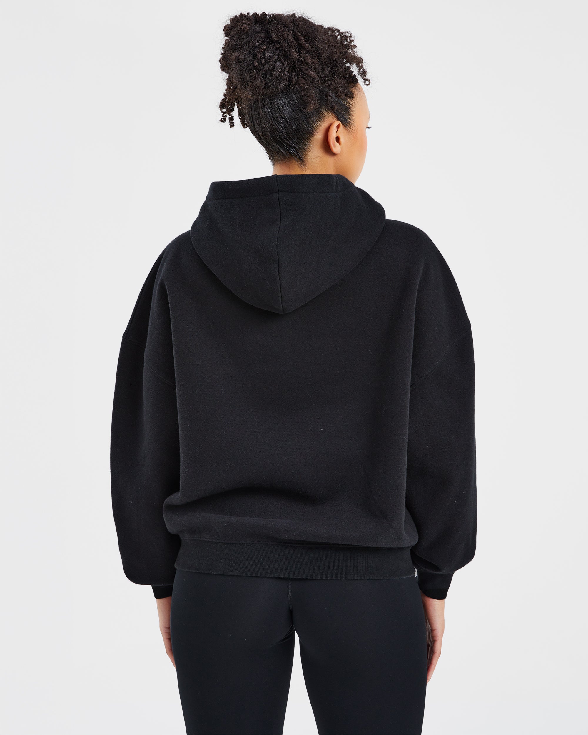 Sport Outline Oversized Hoodie - Schwarz