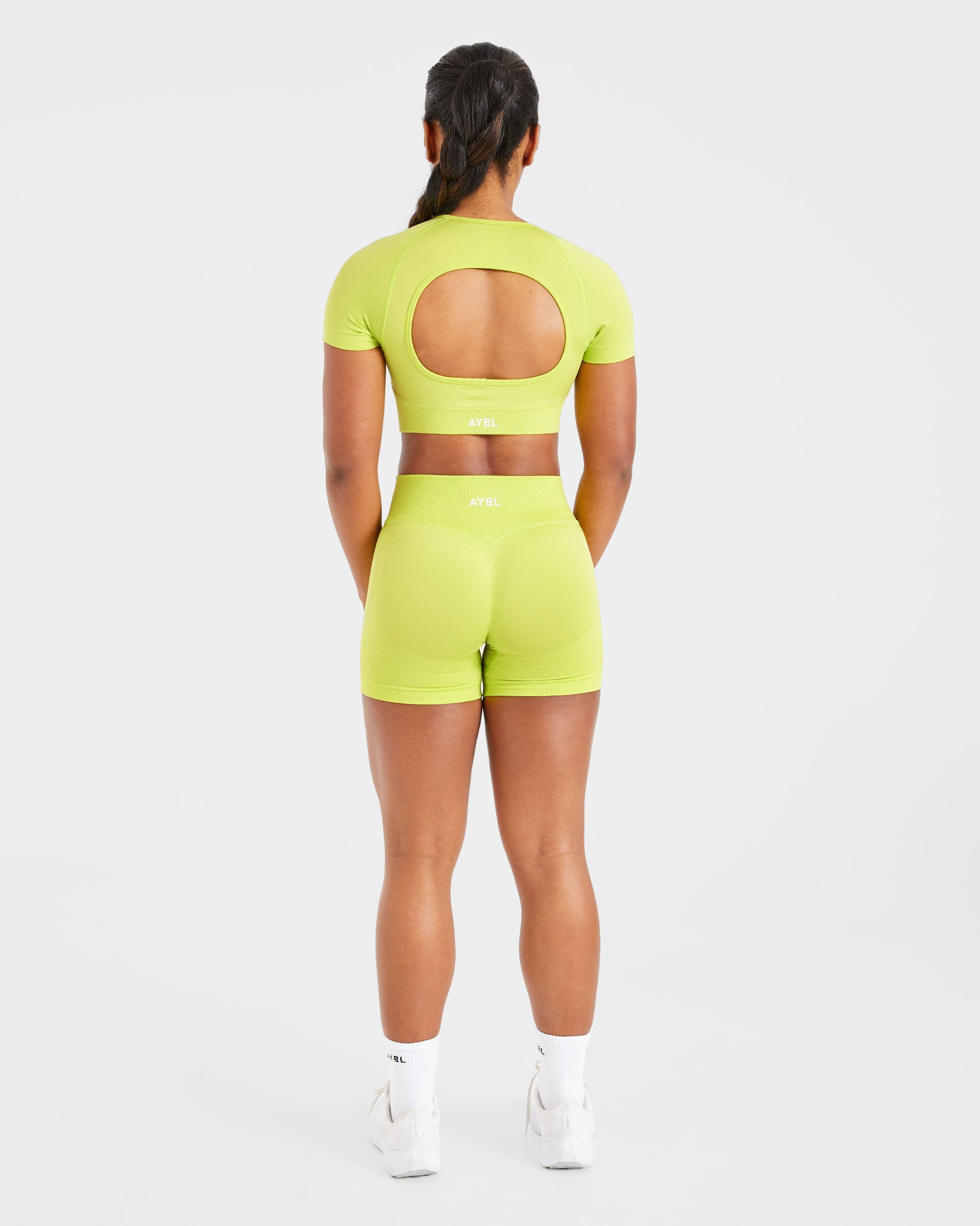 Adapt Seamless Crop Top - Lime Grün