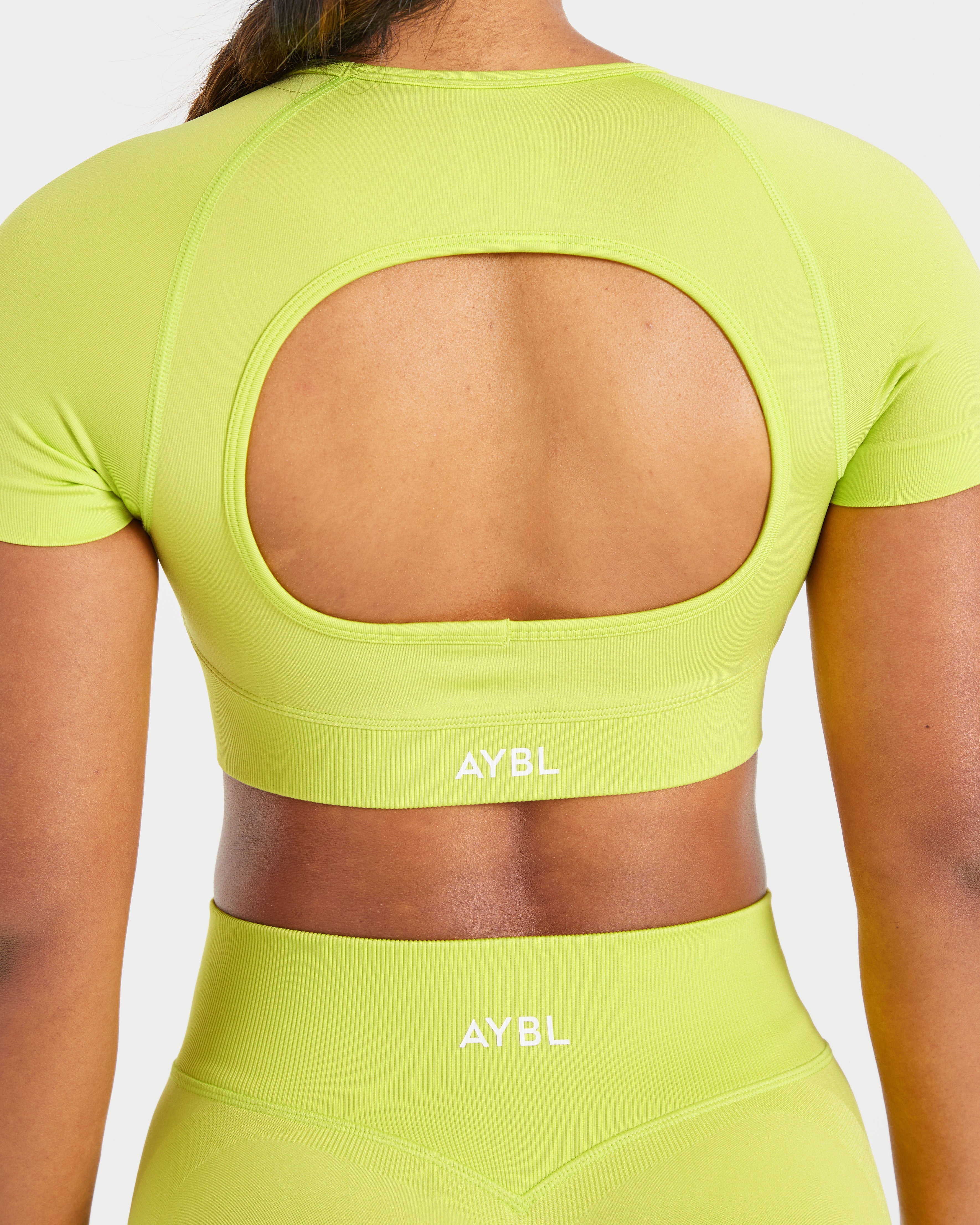 Adapt Seamless Crop Top - Lime Grün