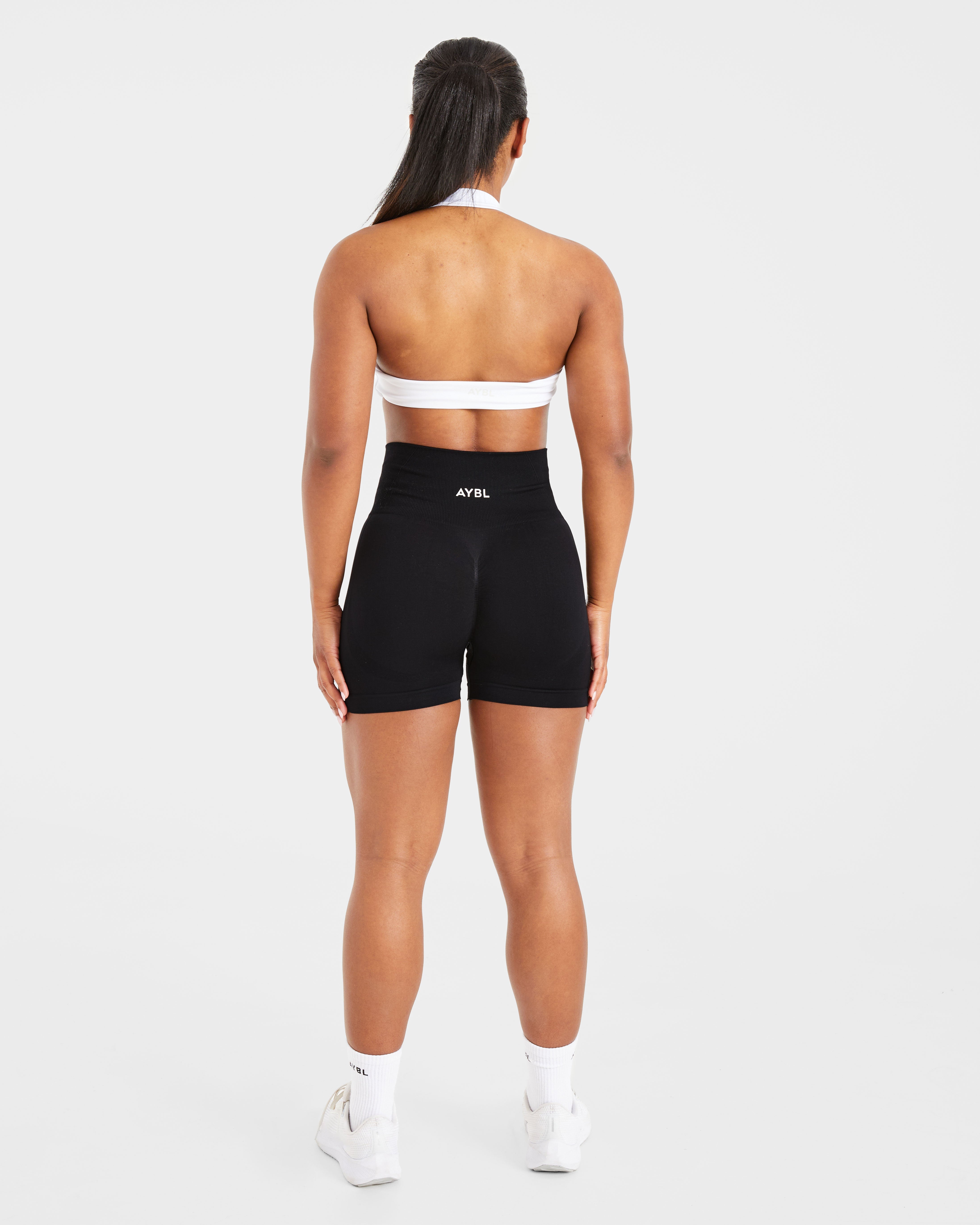 Essential Halterneck Sports Bra - Weiß