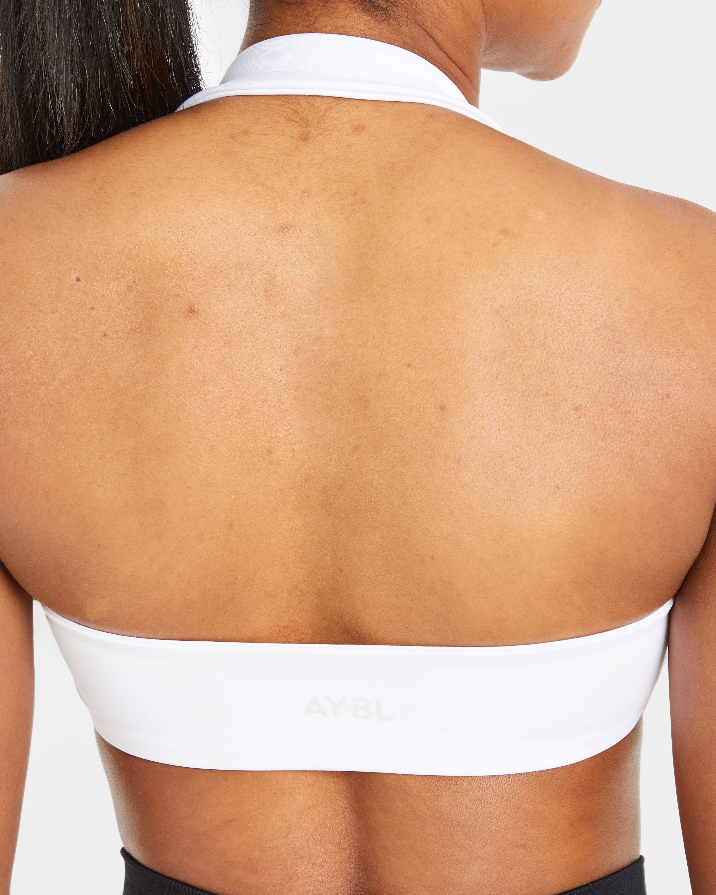 Essential Halterneck Sports Bra - Weiß