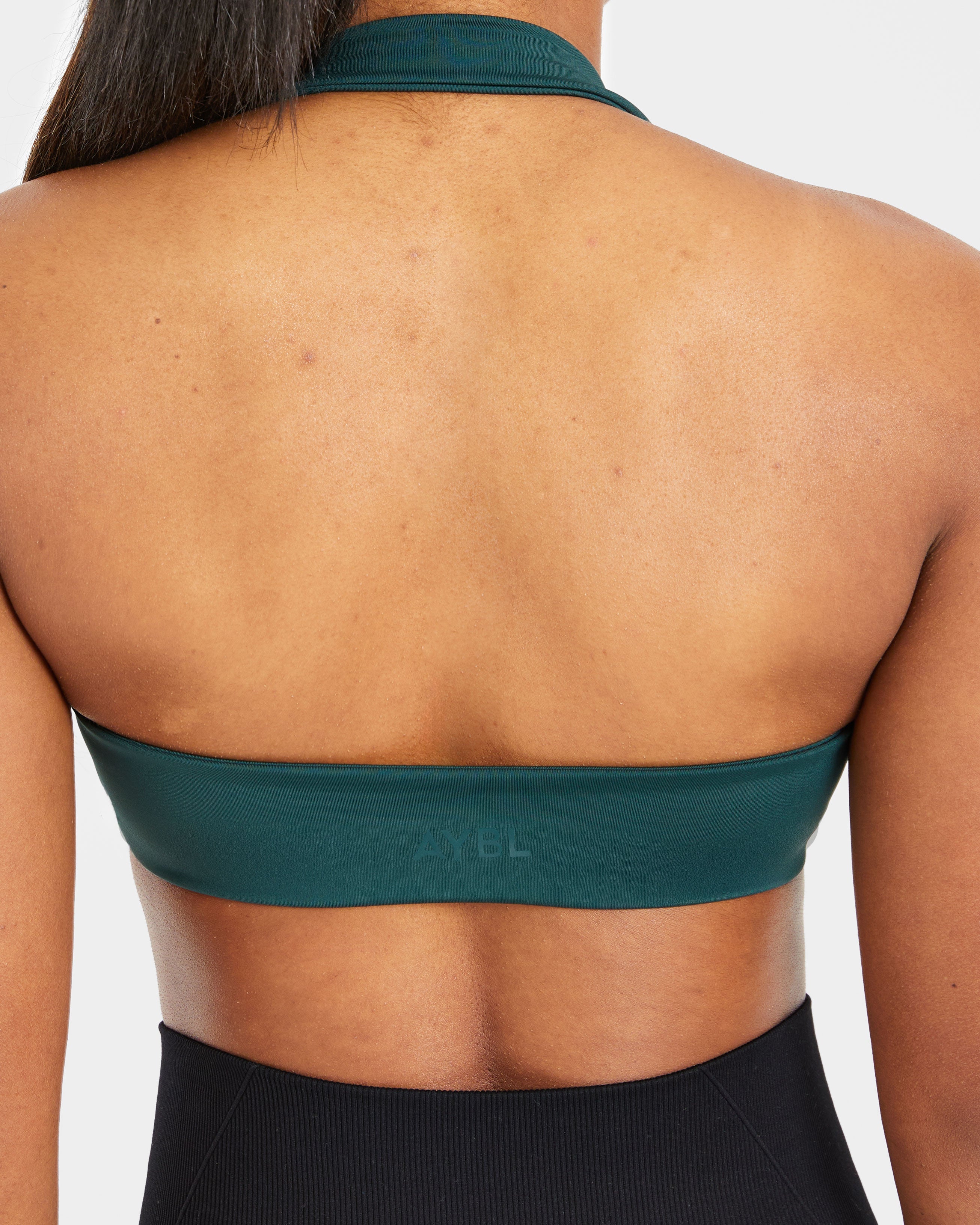 Essential Halterneck Sports Bra - Deep Grün
