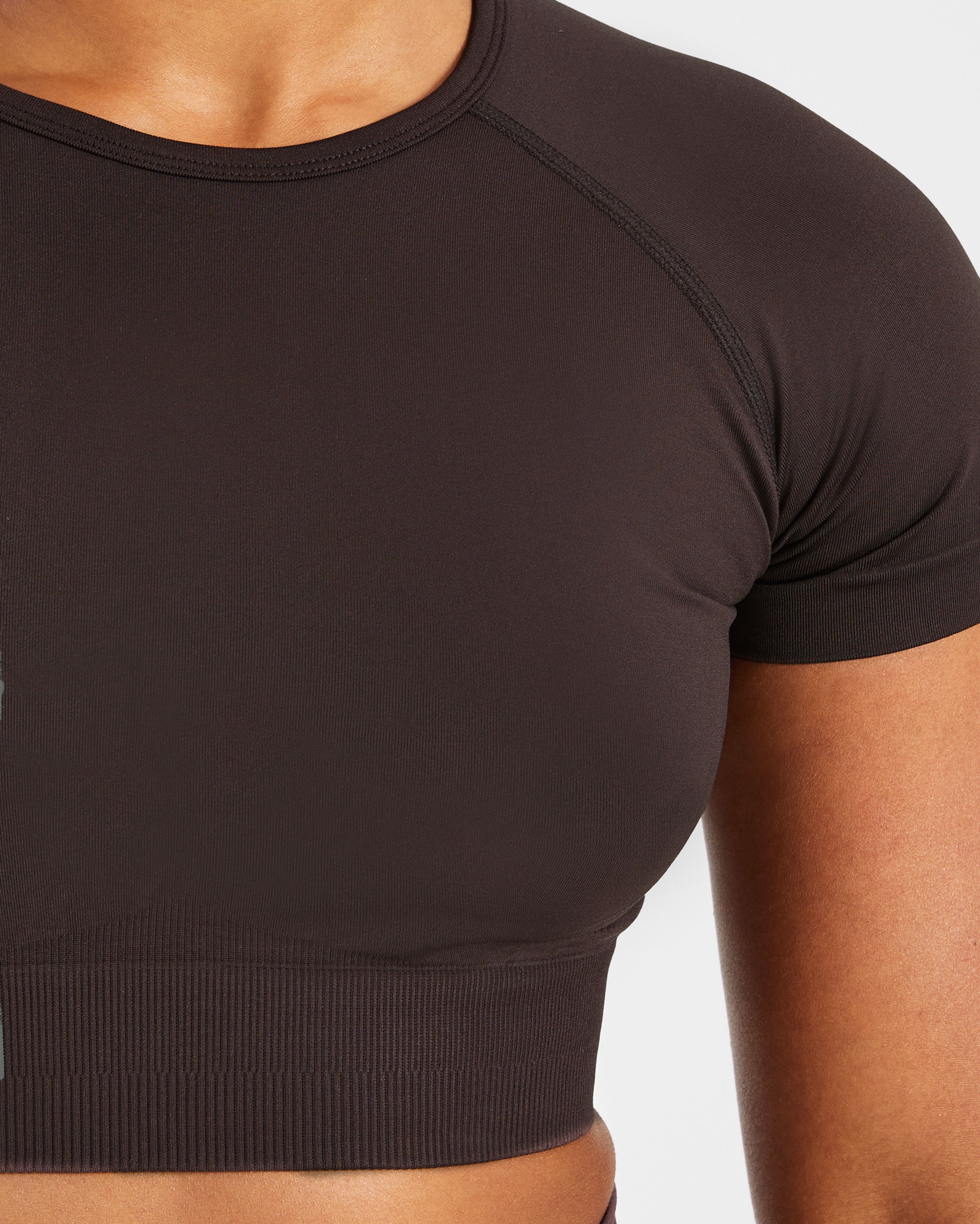 Empower Seamless Crop Top - Cocoa Braun