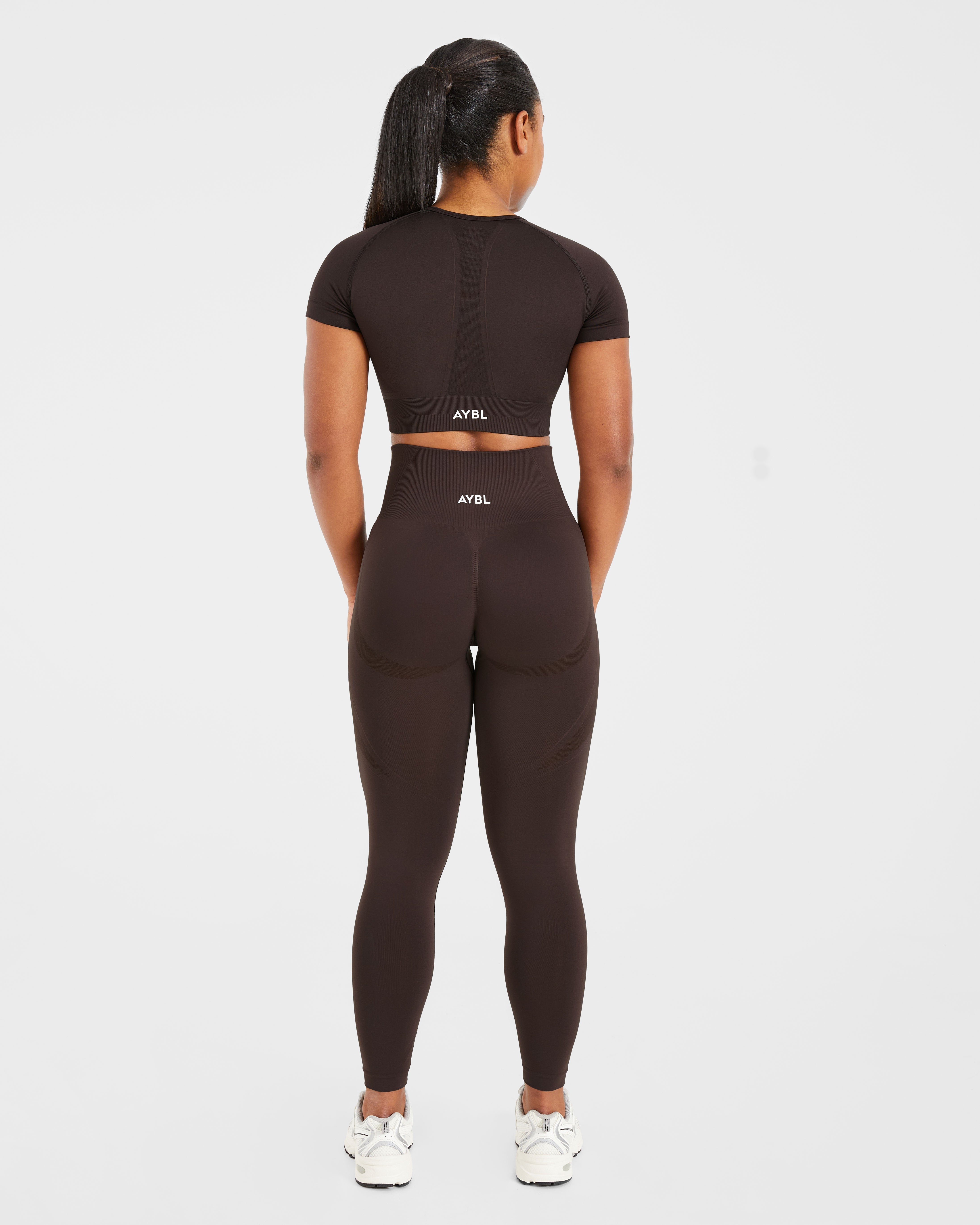 Empower Seamless Crop Top - Cocoa Braun