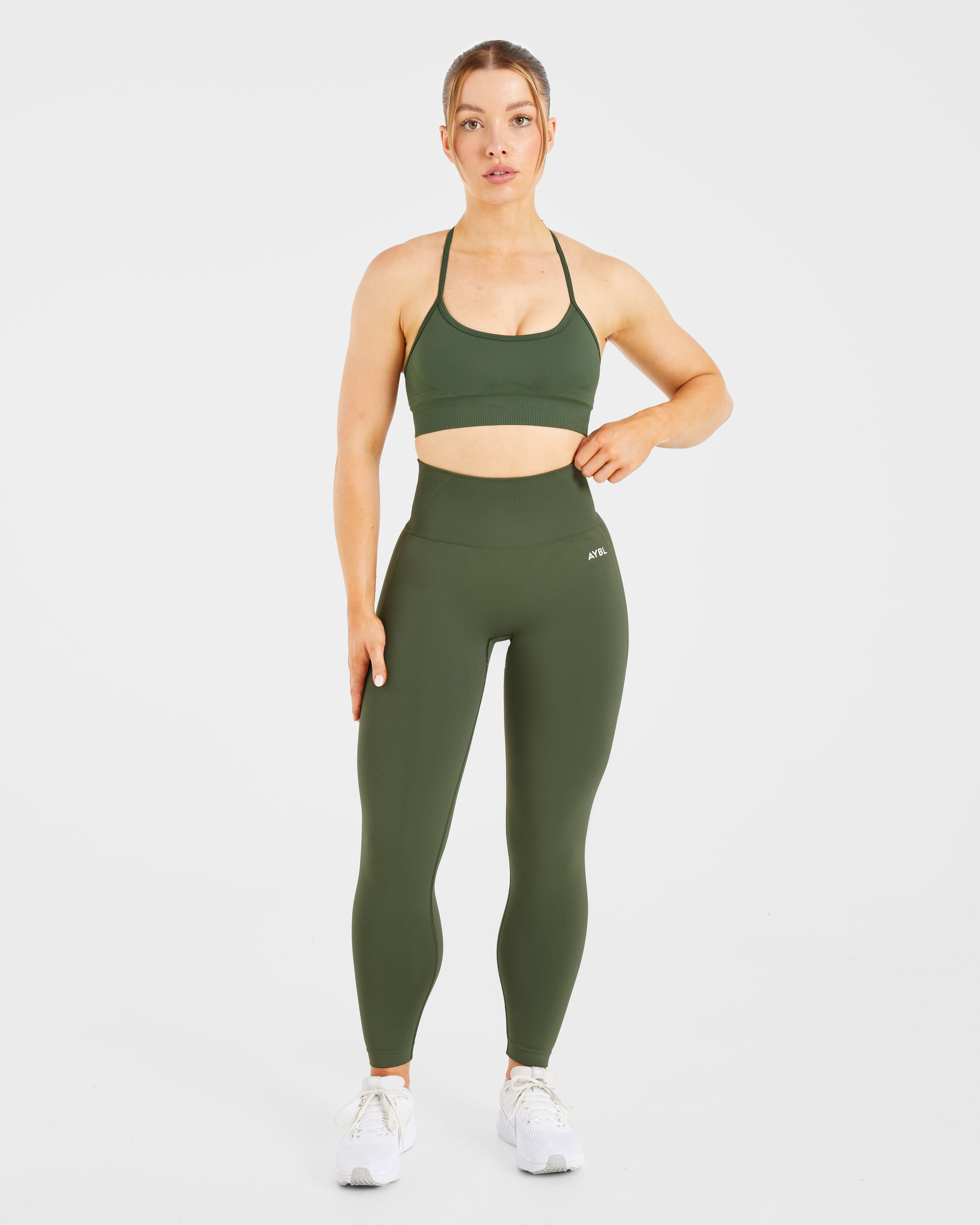 Empower Seamless Leggings - Khaki Grün