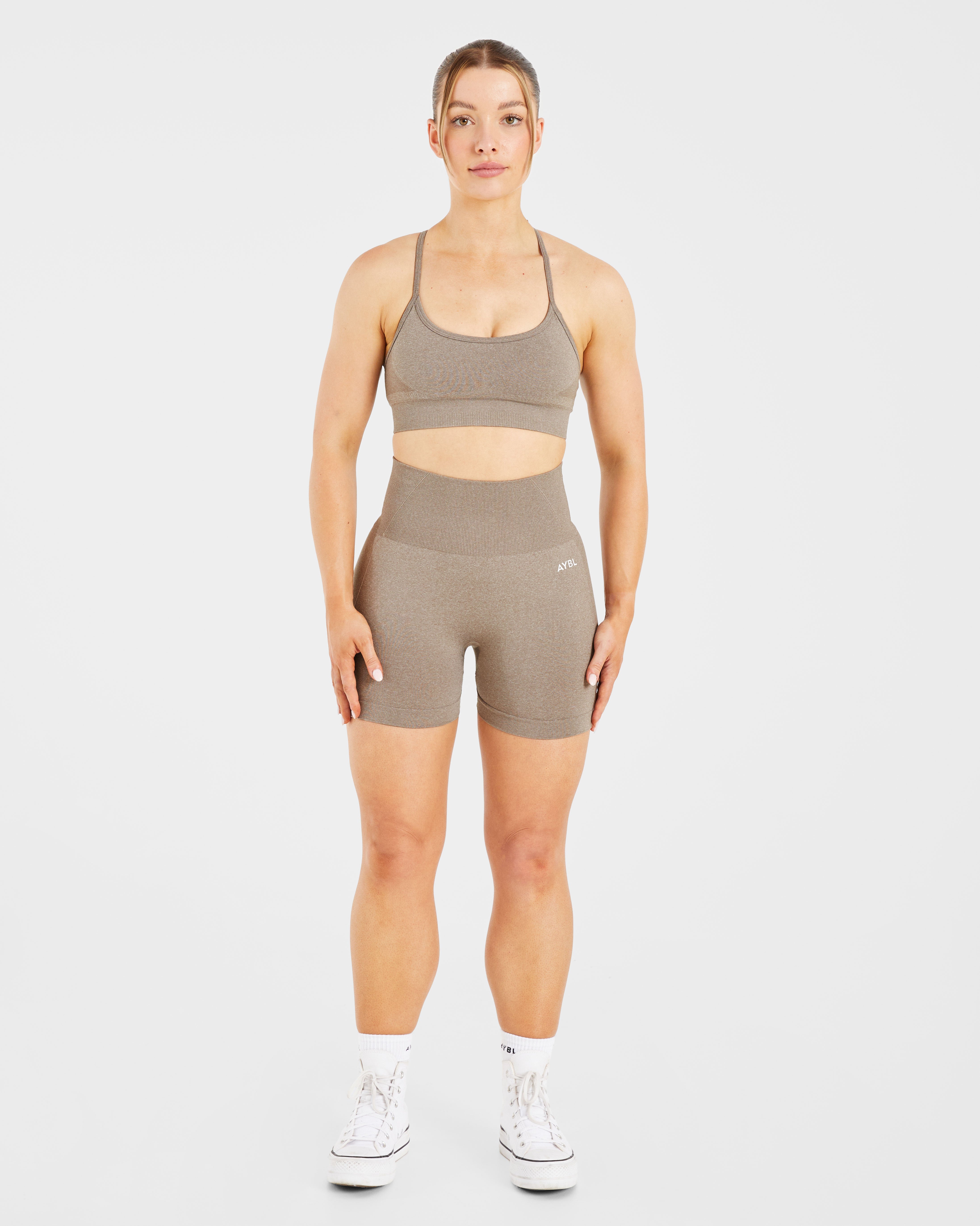 Empower Seamless Sports Bra - Taupe Marl