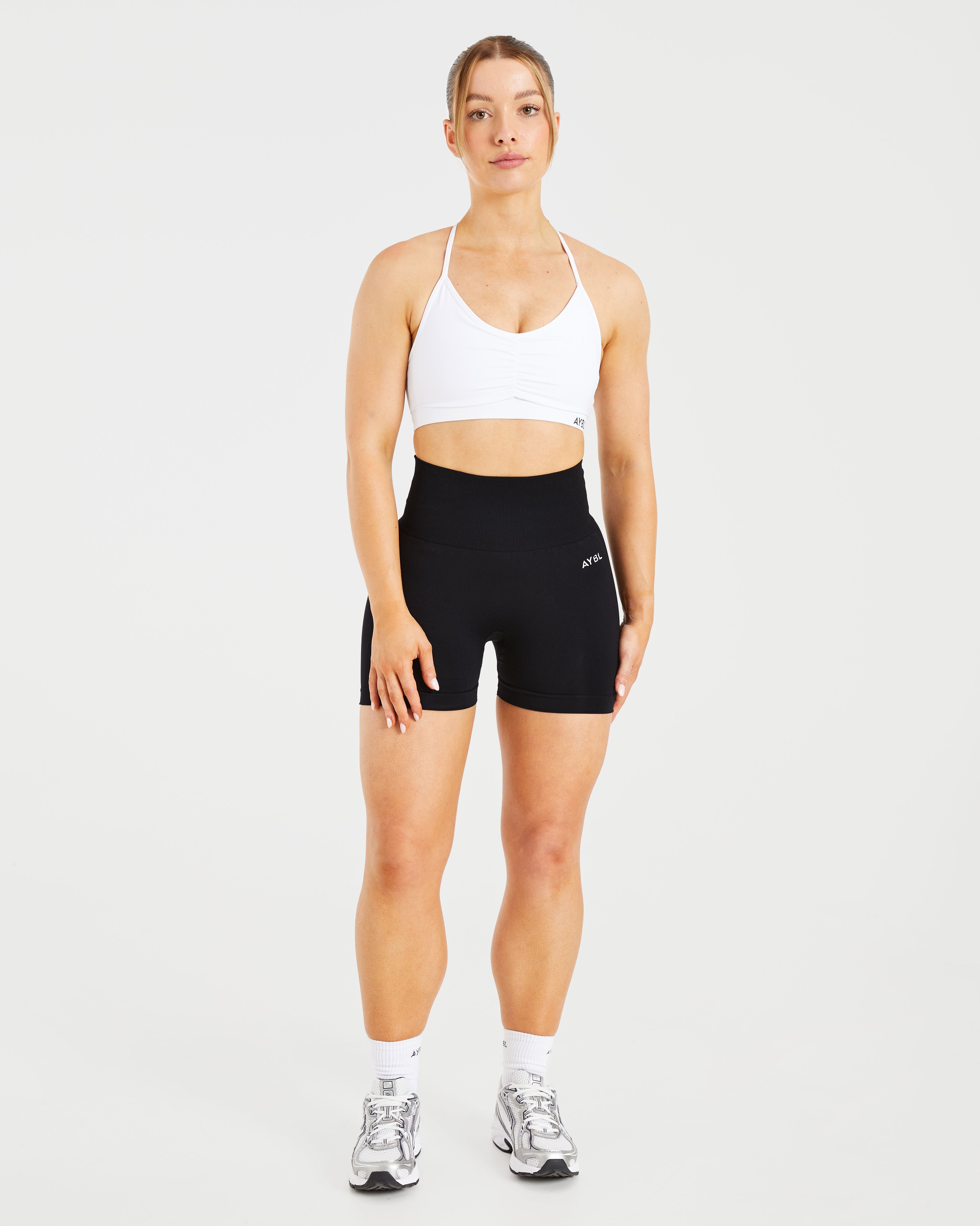 Essential Ruched Sports Bra - Weiß