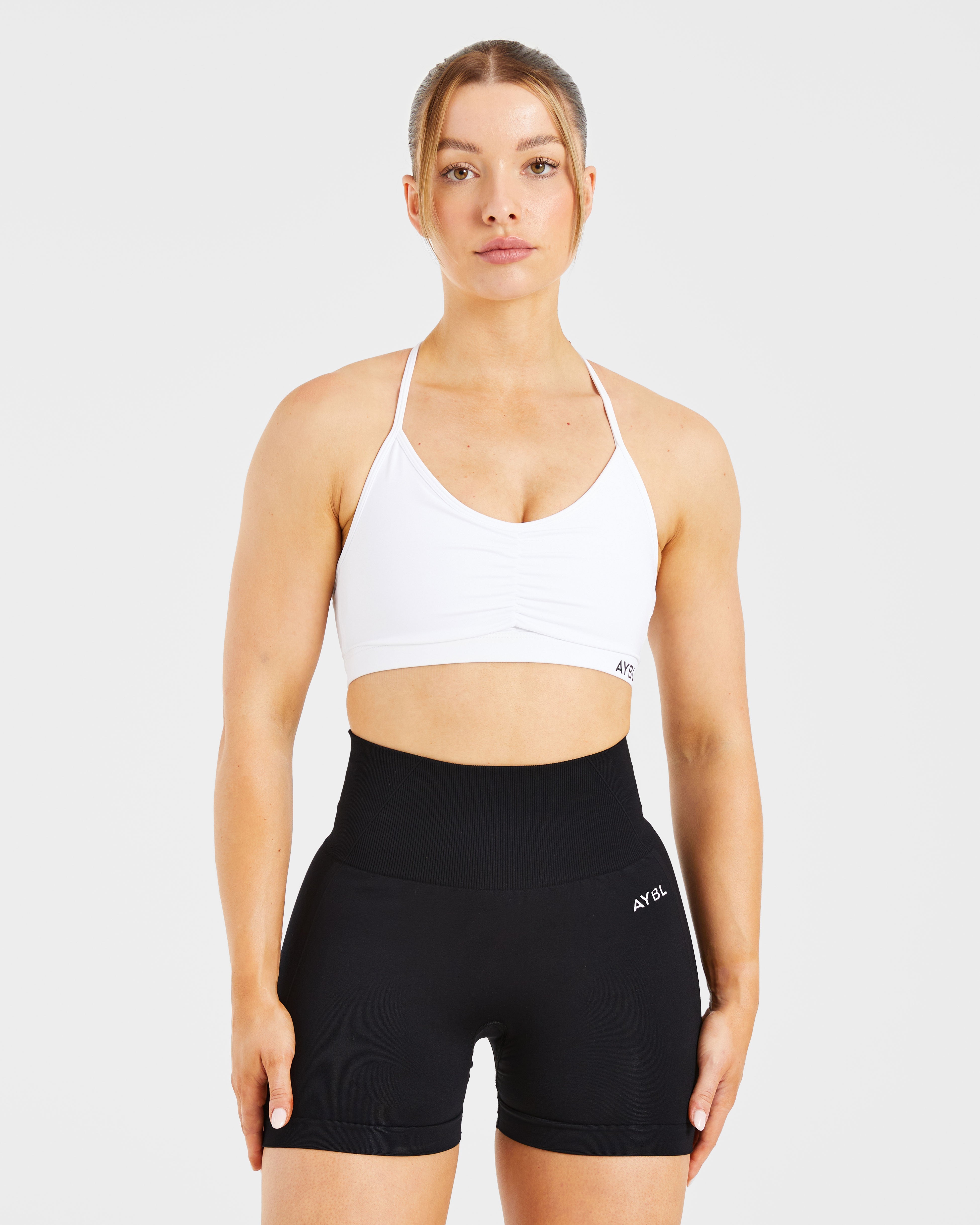 Essential Ruched Sports Bra - Weiß