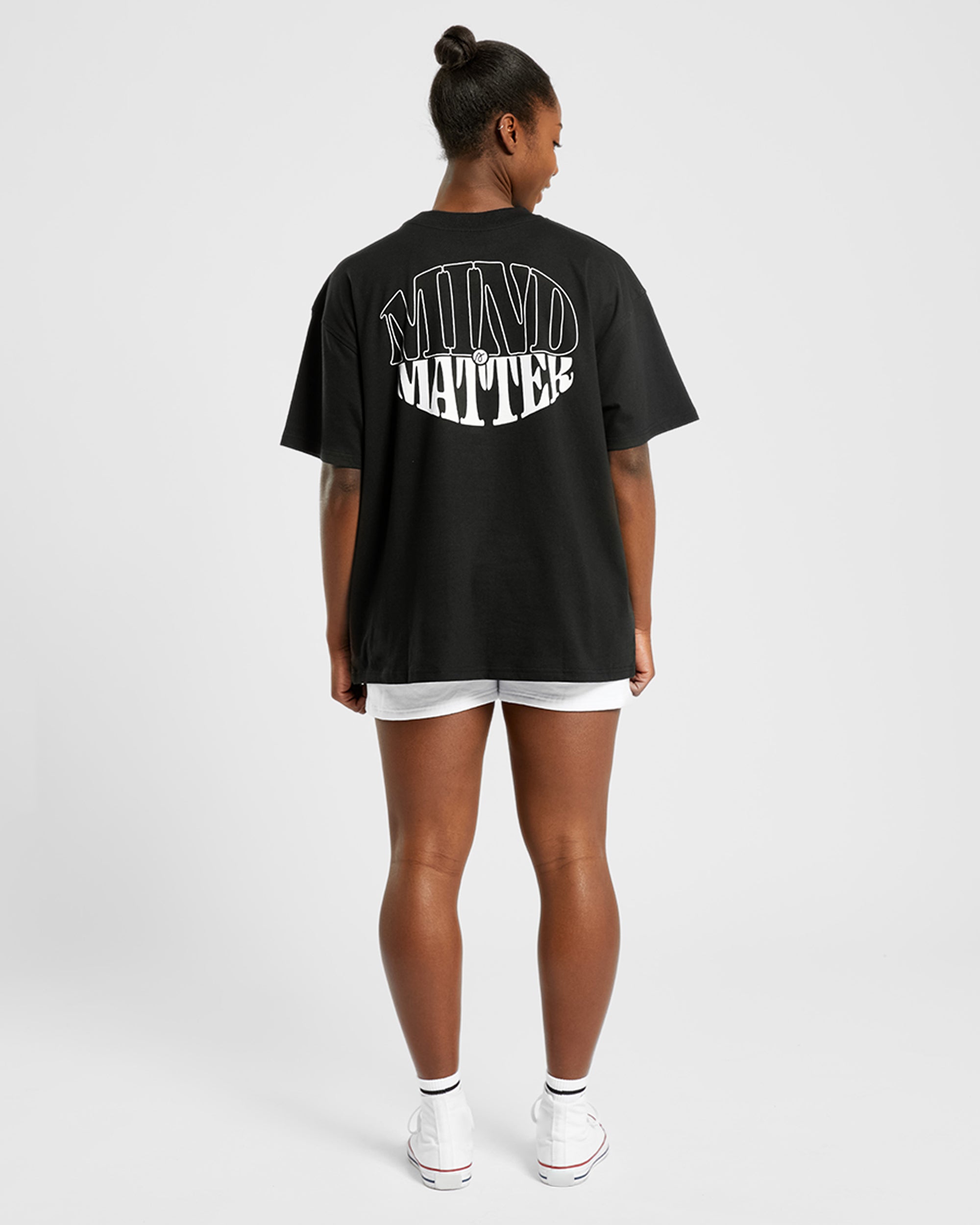 Mind Over Matter Oversized T Shirt - Schwarz