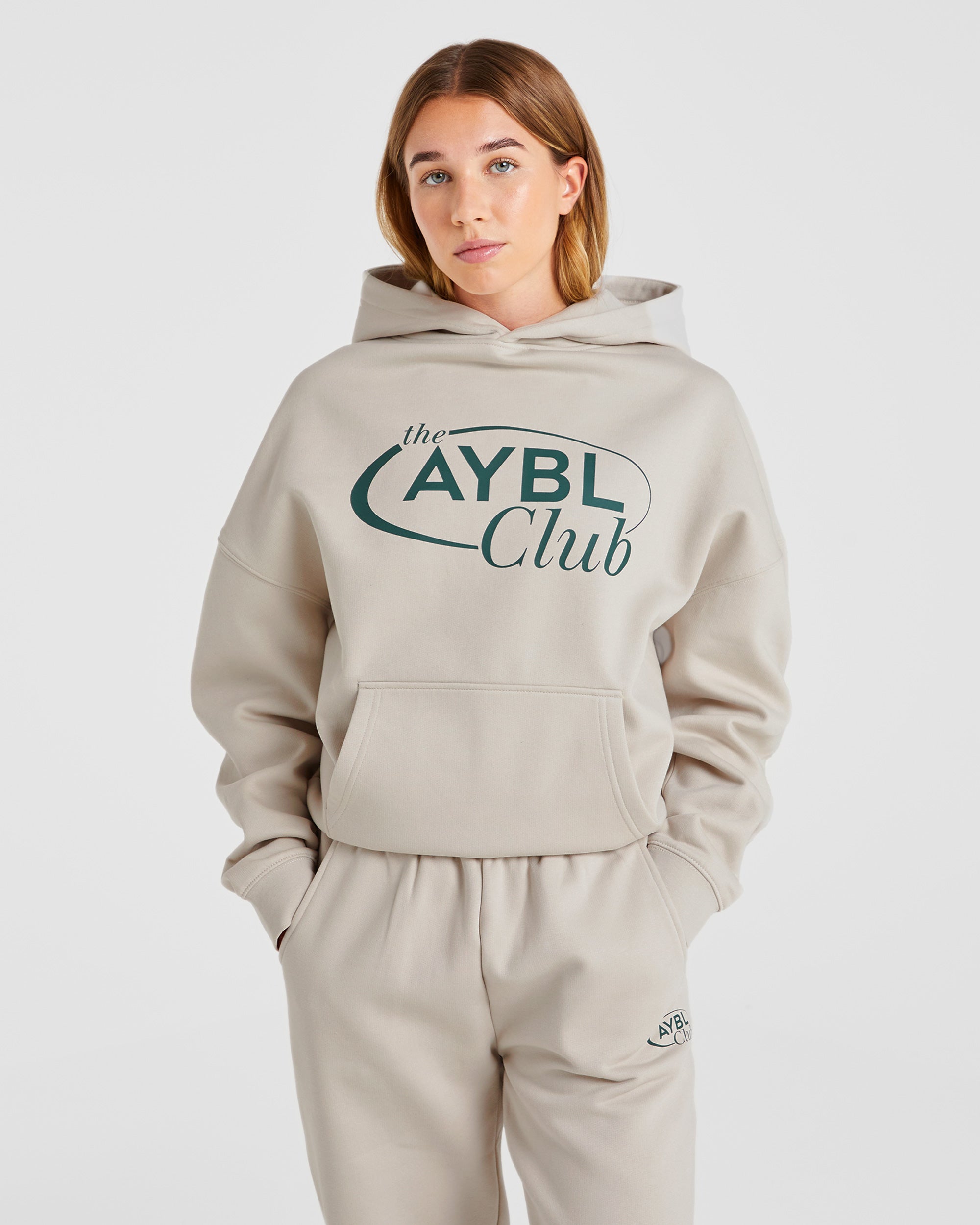 AYBL Club Oversized Hoodie - Sand/Grün