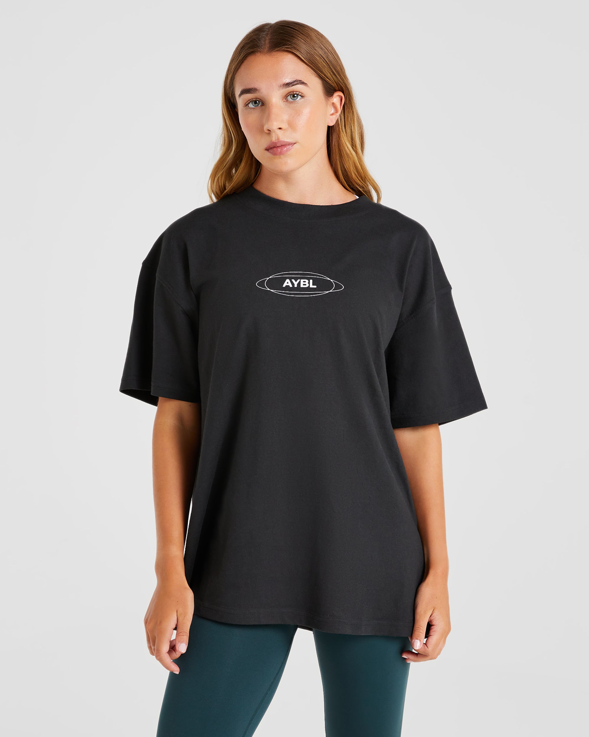 AYBL Cosmic Oversized T Shirt - Schwarz