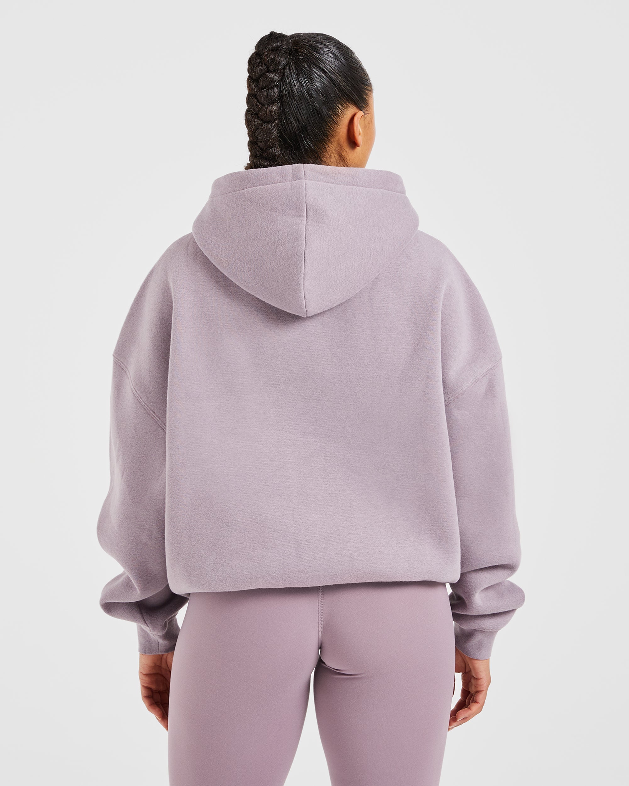 Sport Outline Oversized Hoodie - Mauve Lila