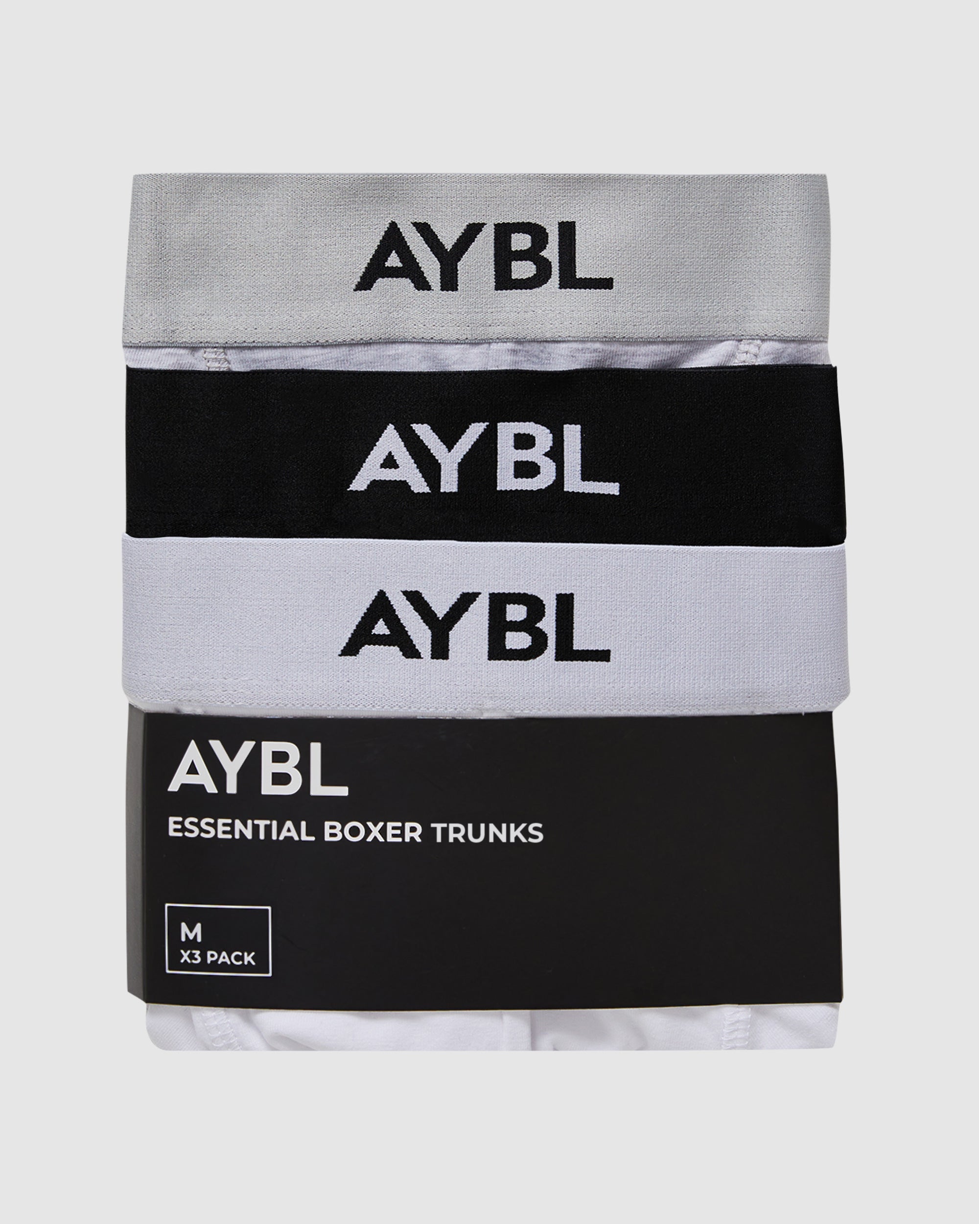 Essential Boxer Trunk (3 pack) - Schwarz/Wei¤/Grau