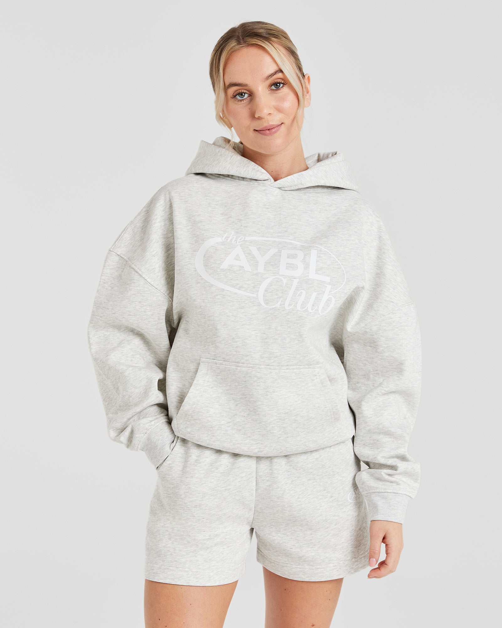 AYBL Club Oversized Hoodie - Grau Marl