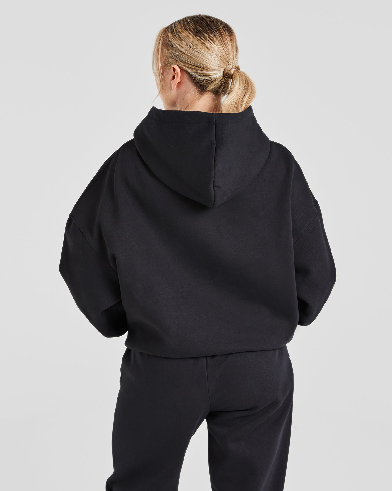 Varsity Graphic Oversized Hoodie - Schwarz