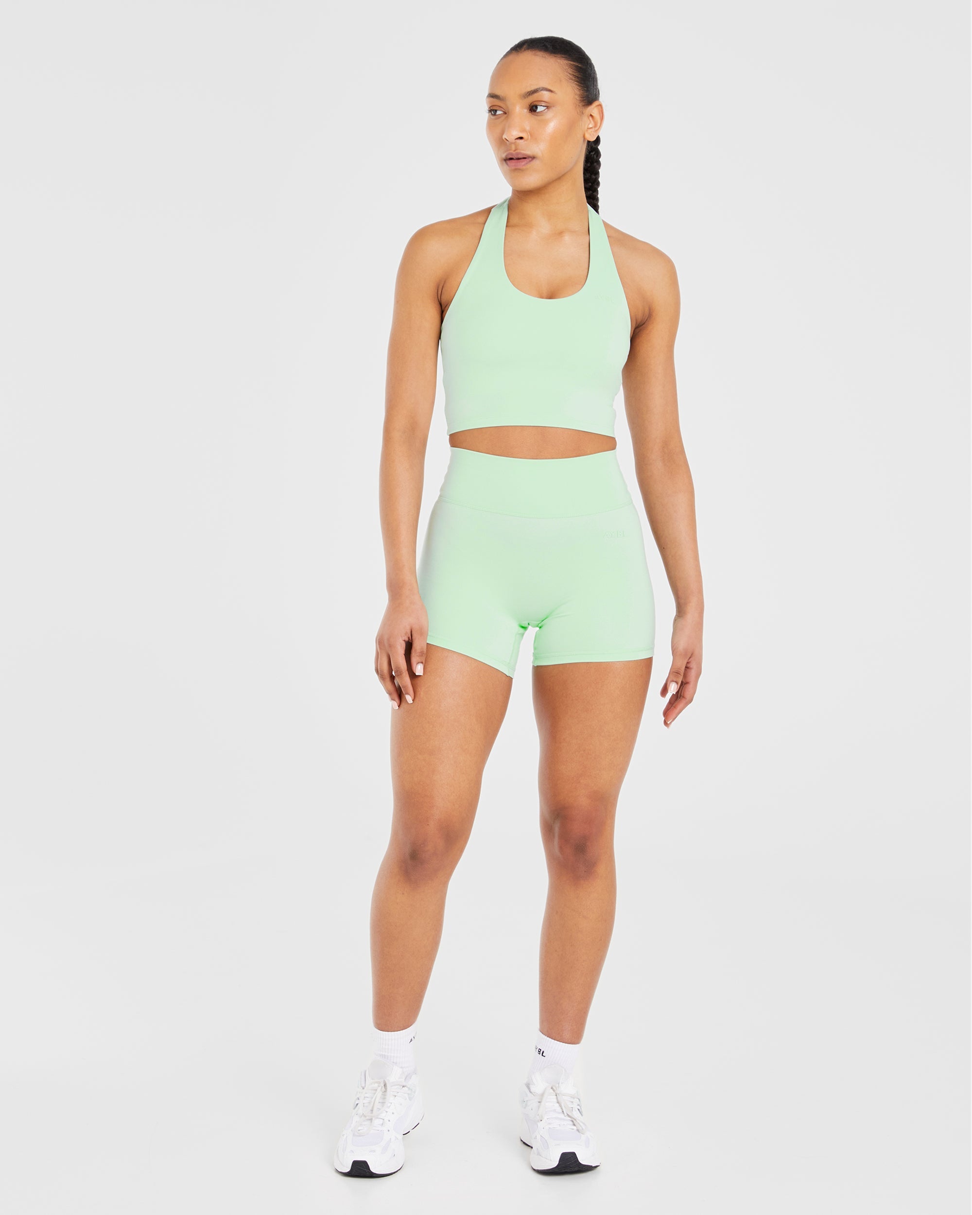 Staple Halterneck Crop Top - Mint GrŸn
