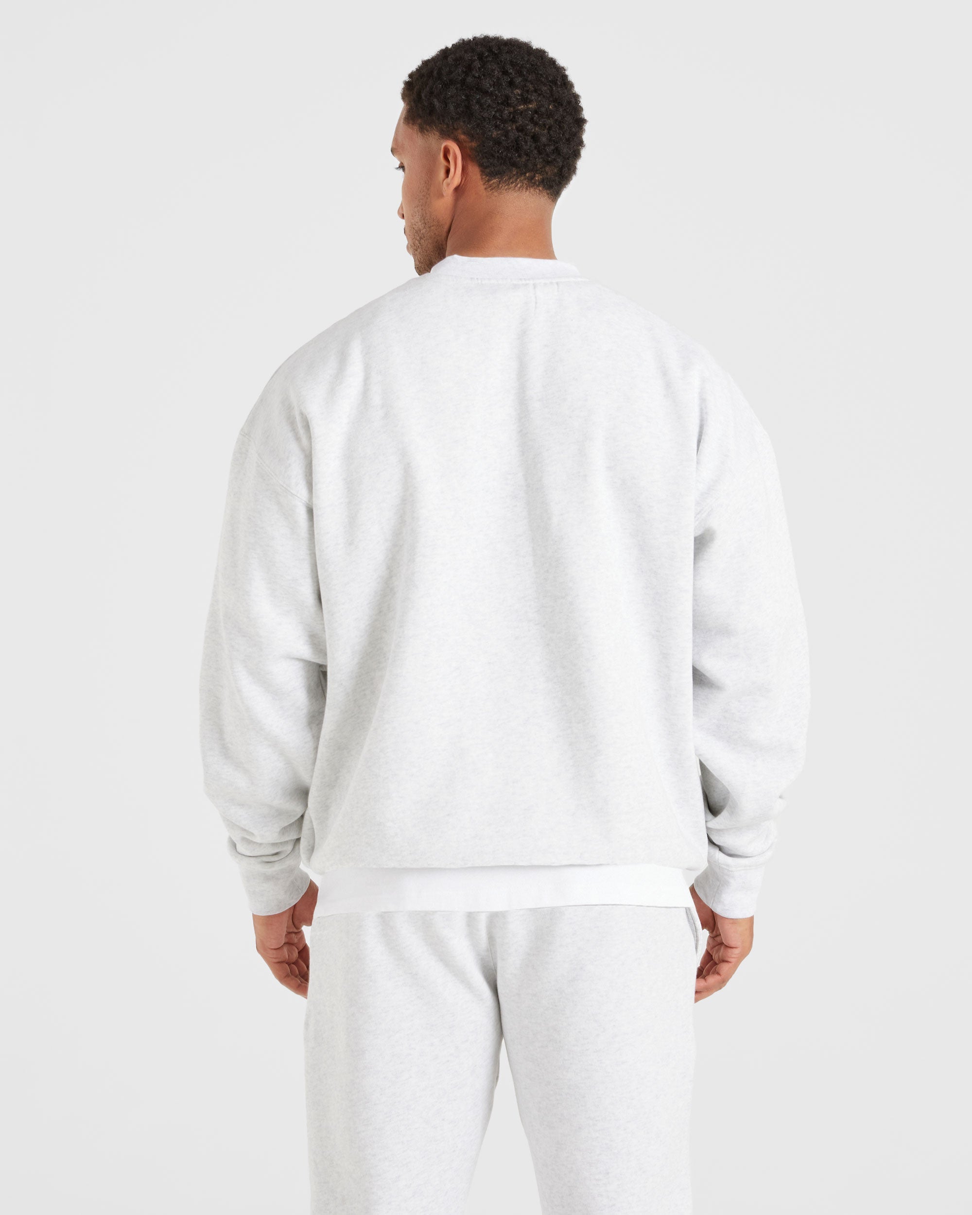 Essential Oversized Sweater - Grey Marl