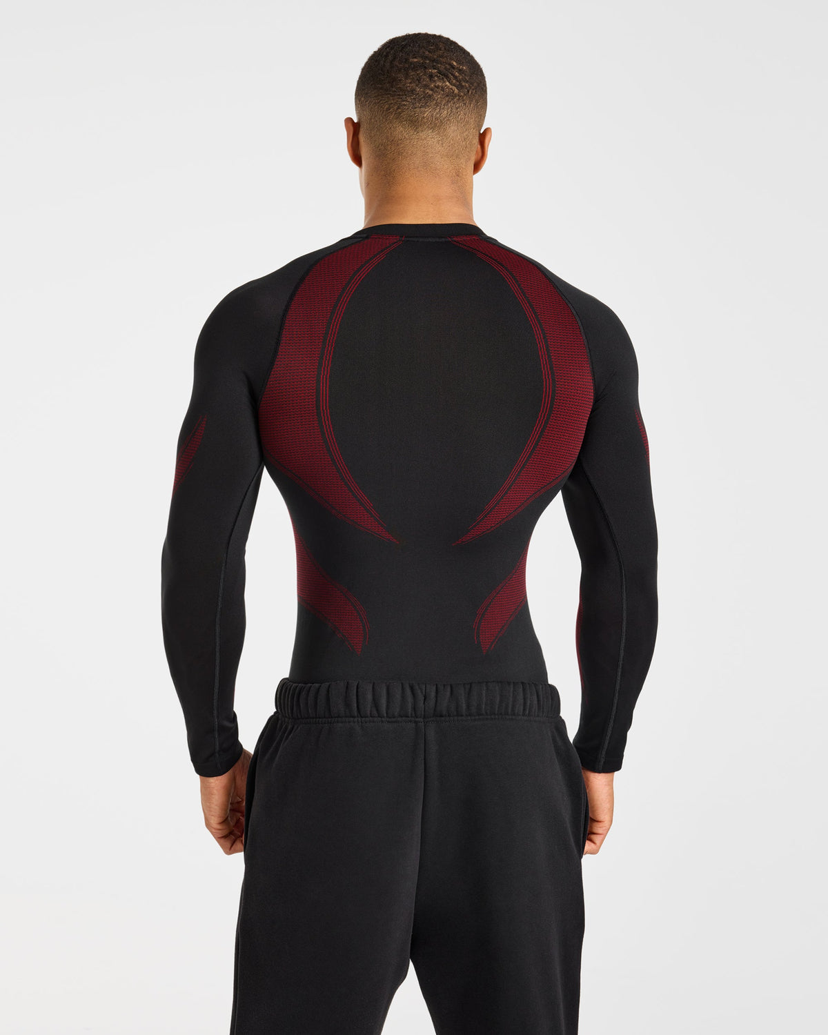 Charge Seamless Long Sleeve T Shirt - Schwarz/Rot