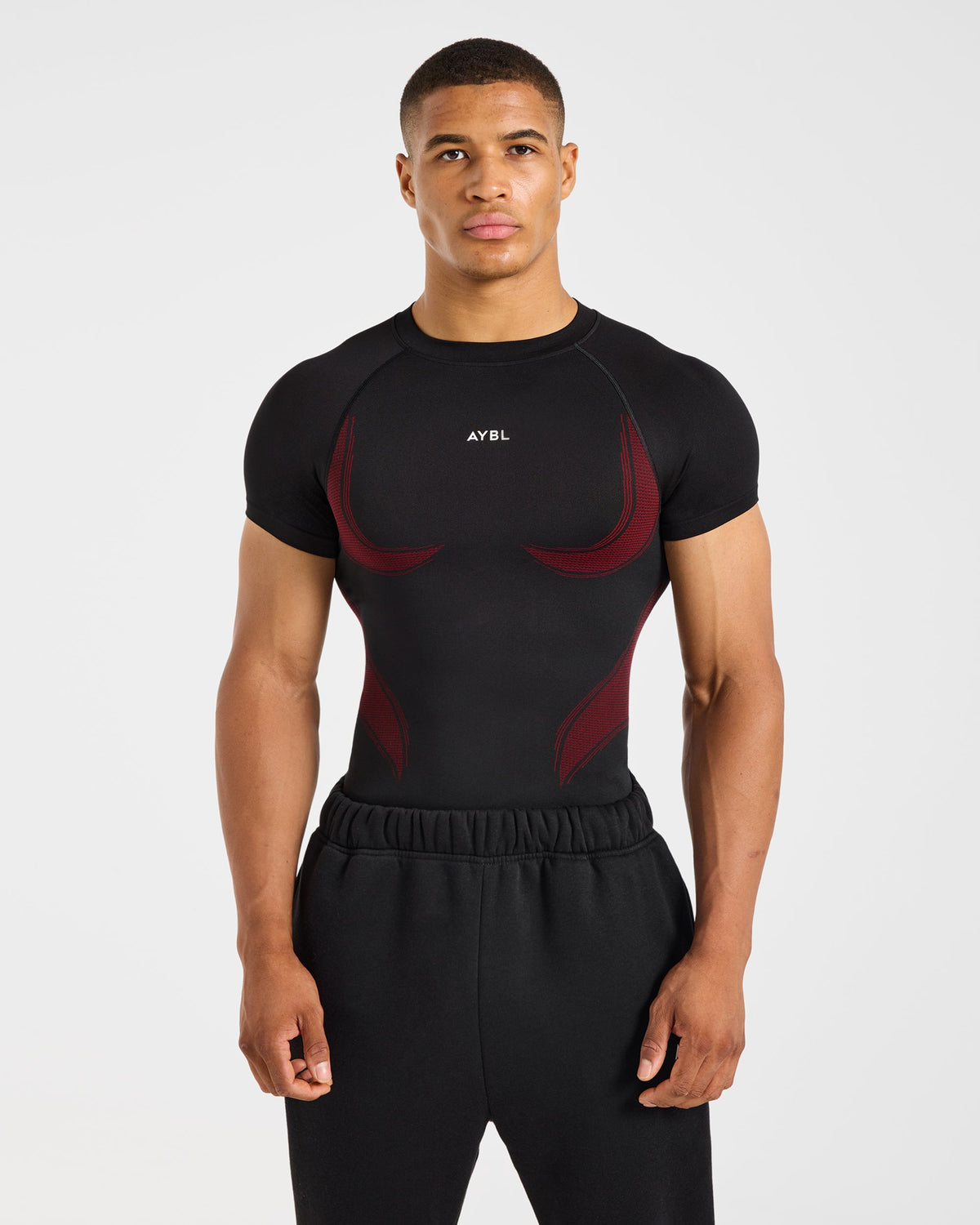 Charge Seamless T Shirt - Schwarz/Rot