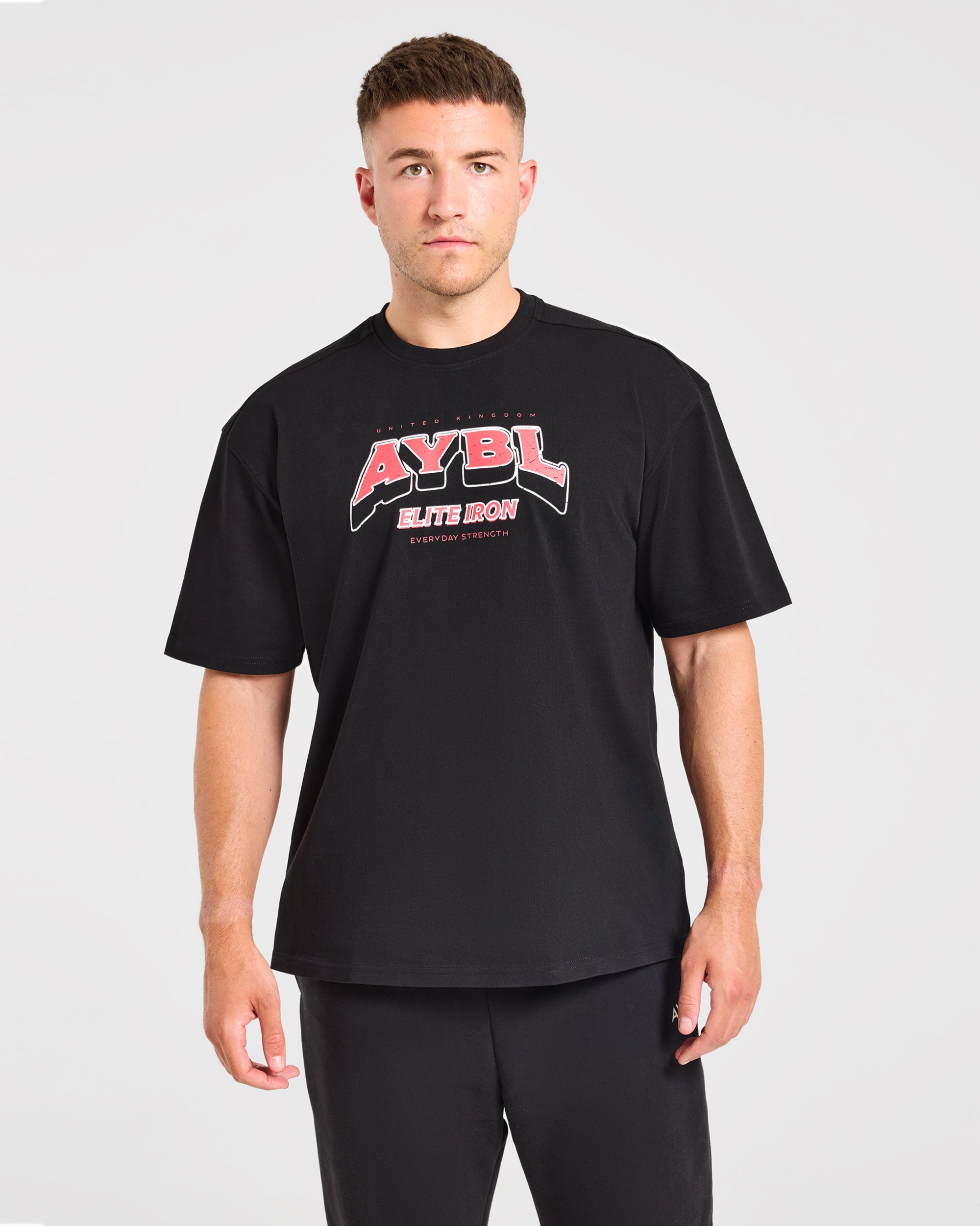 AYBL Elite Iron Oversized T Shirt - Schwarz