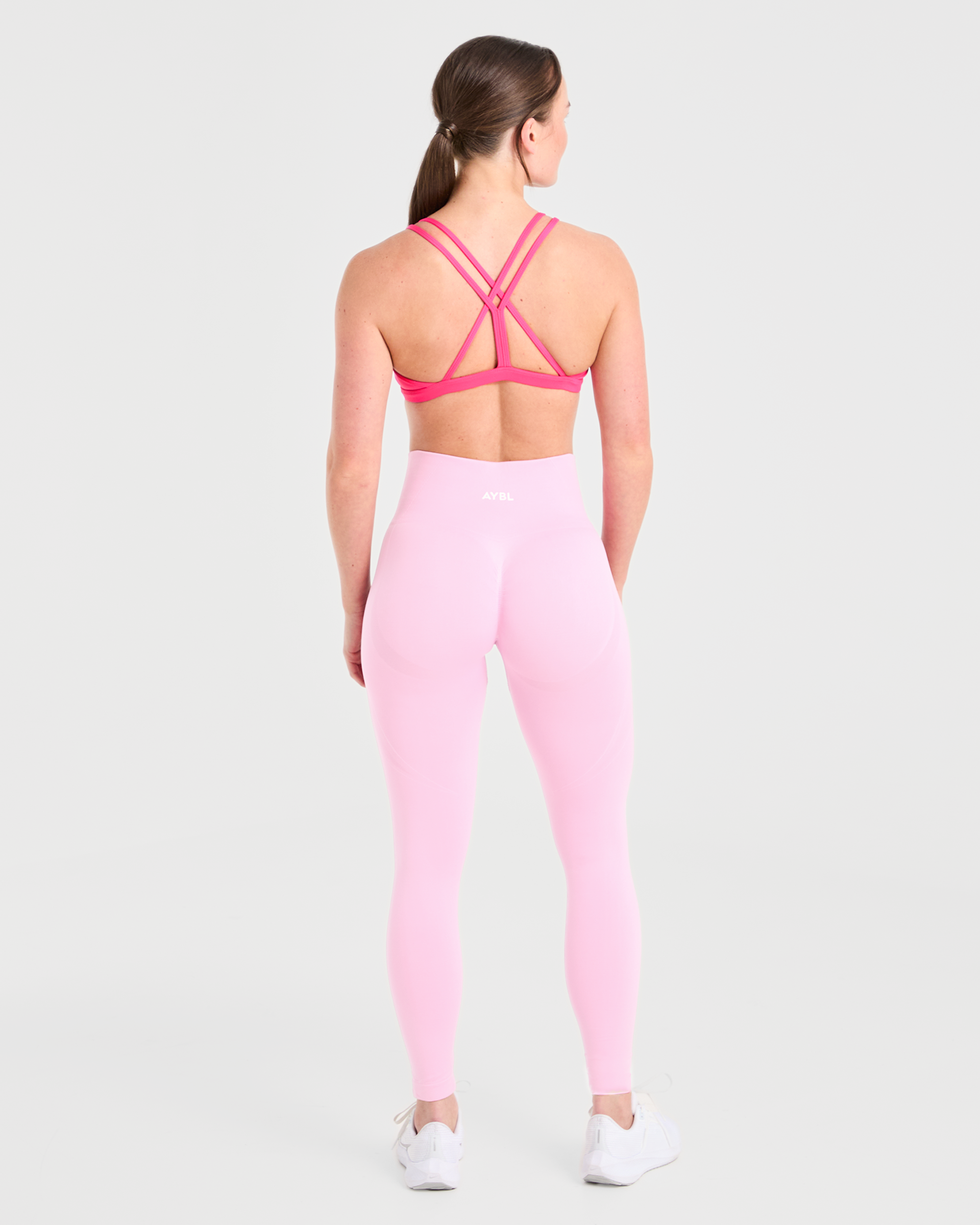 Essential Strappy Sports Bra - Hot Rosa