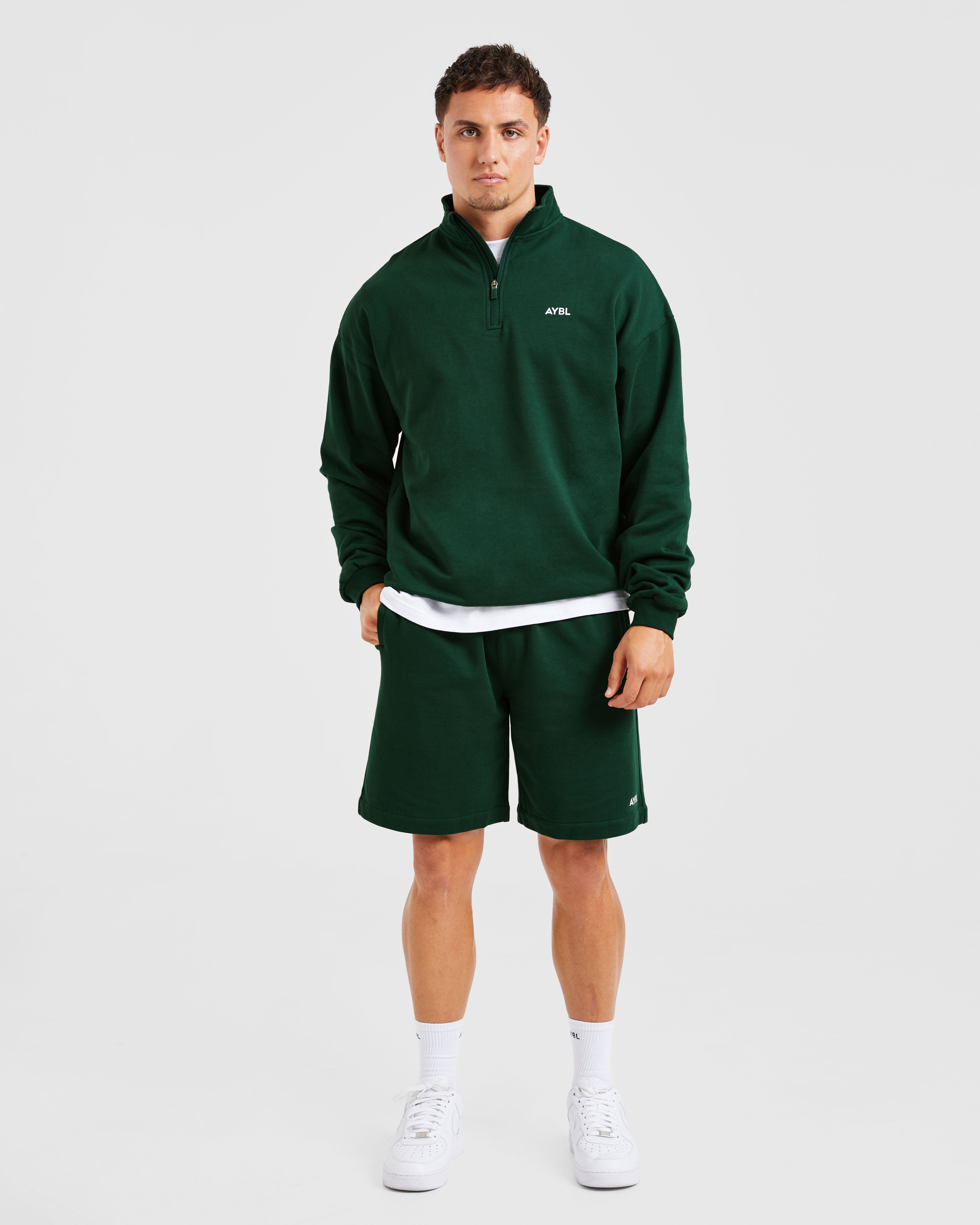 Rebound 1/4 Zip Pullover - Forest Grün