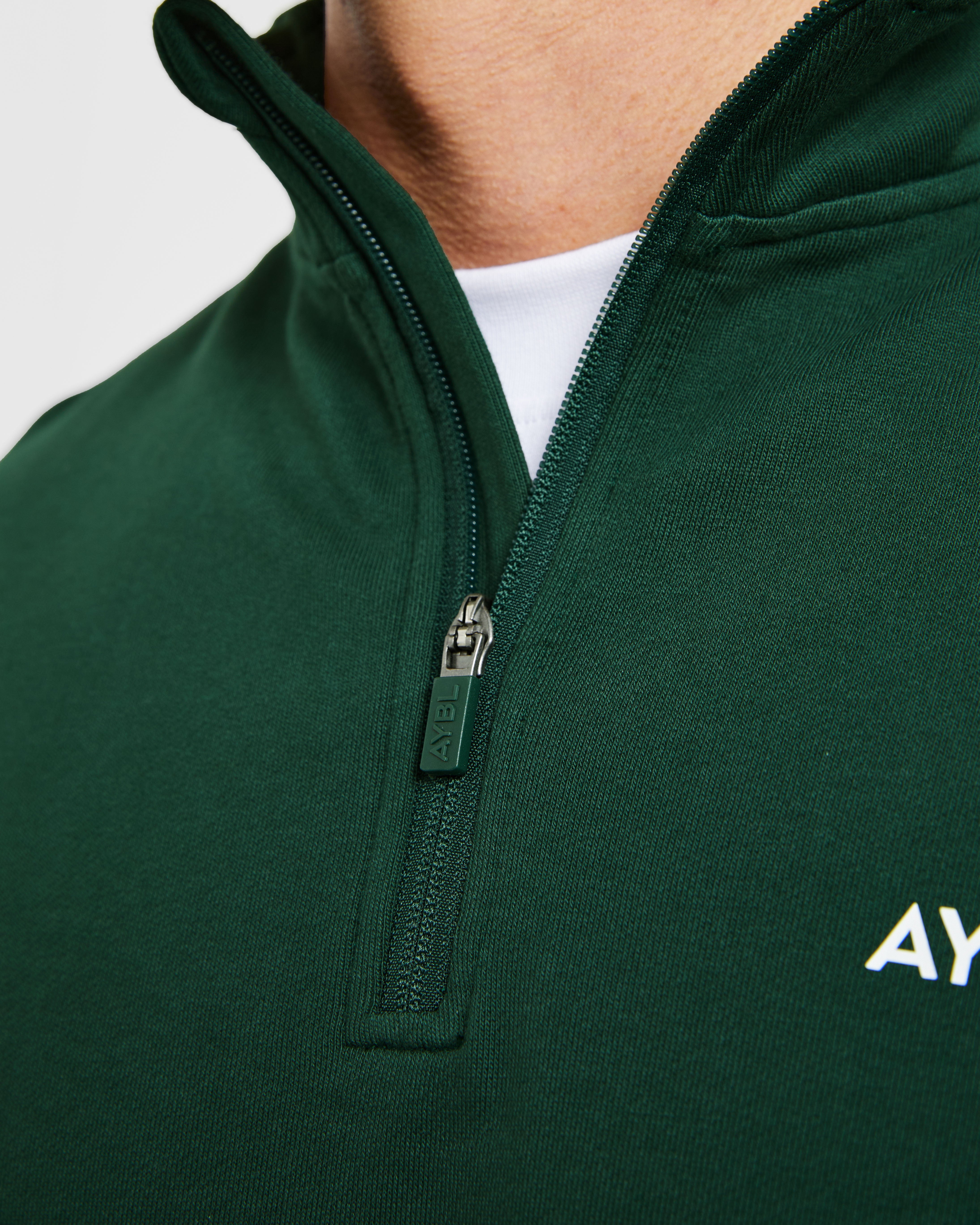 Rebound 1/4 Zip Pullover - Forest Grün