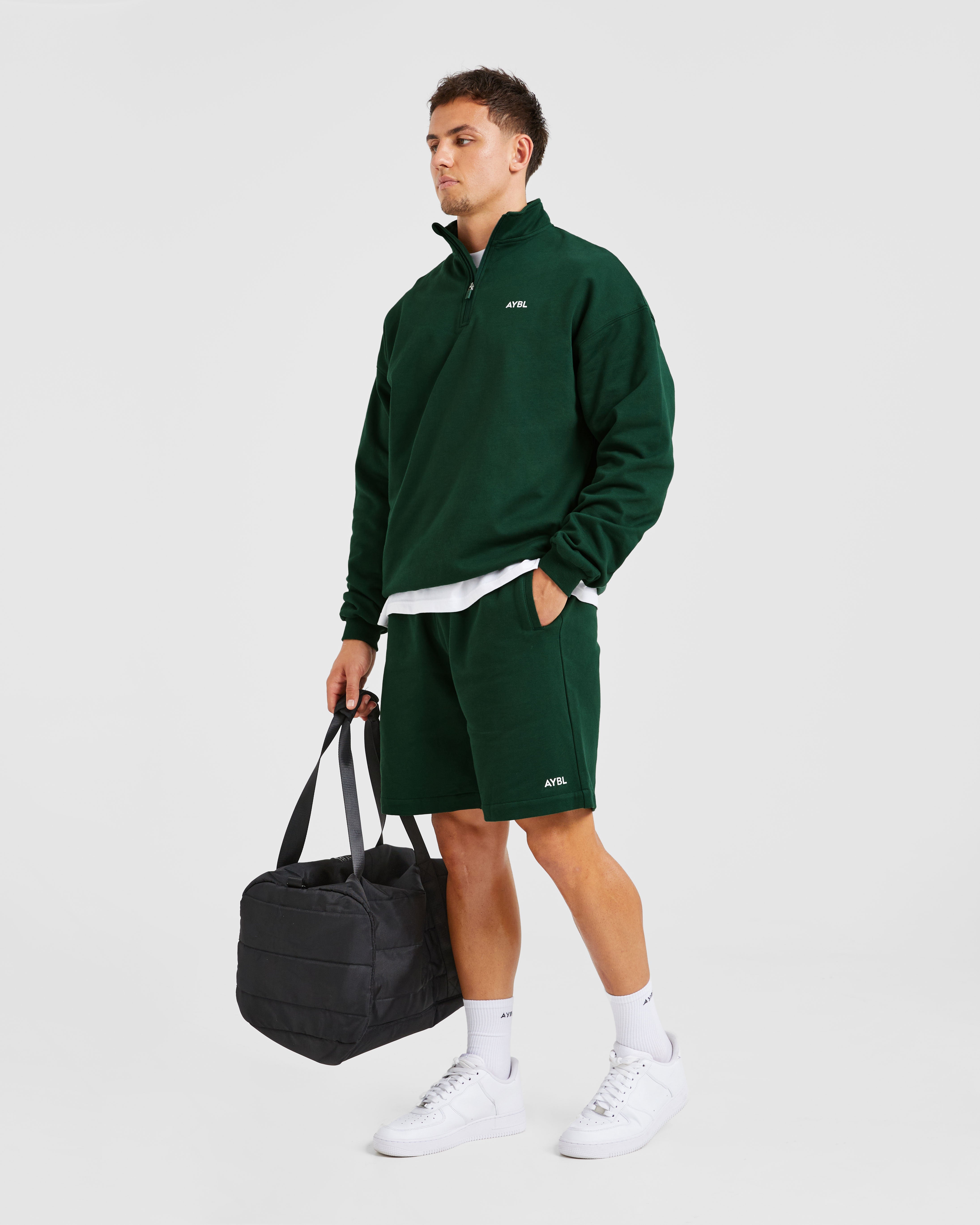 Rebound 1/4 Zip Pullover - Forest Grün