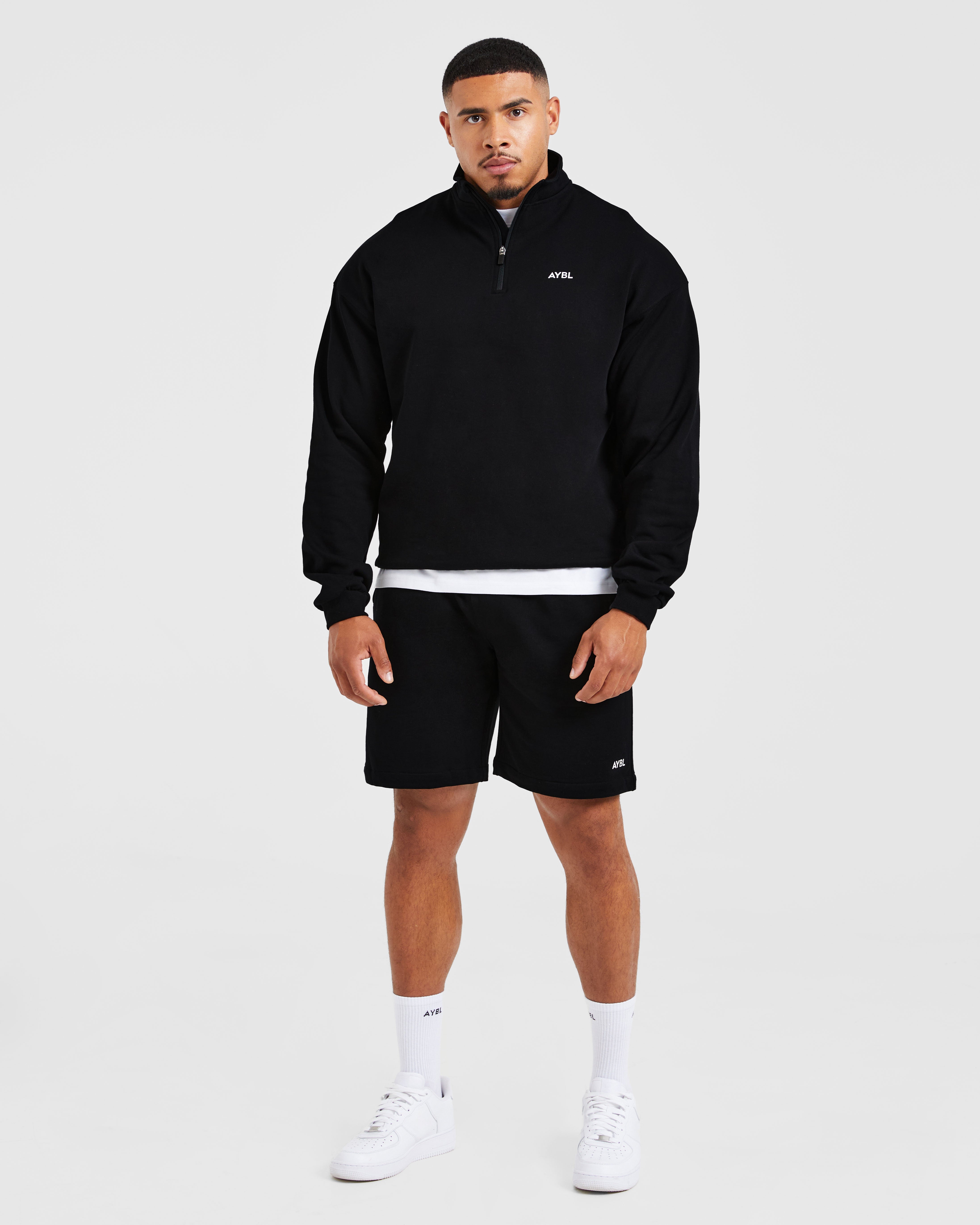 Rebound 1/4 Zip Pullover - Schwarz