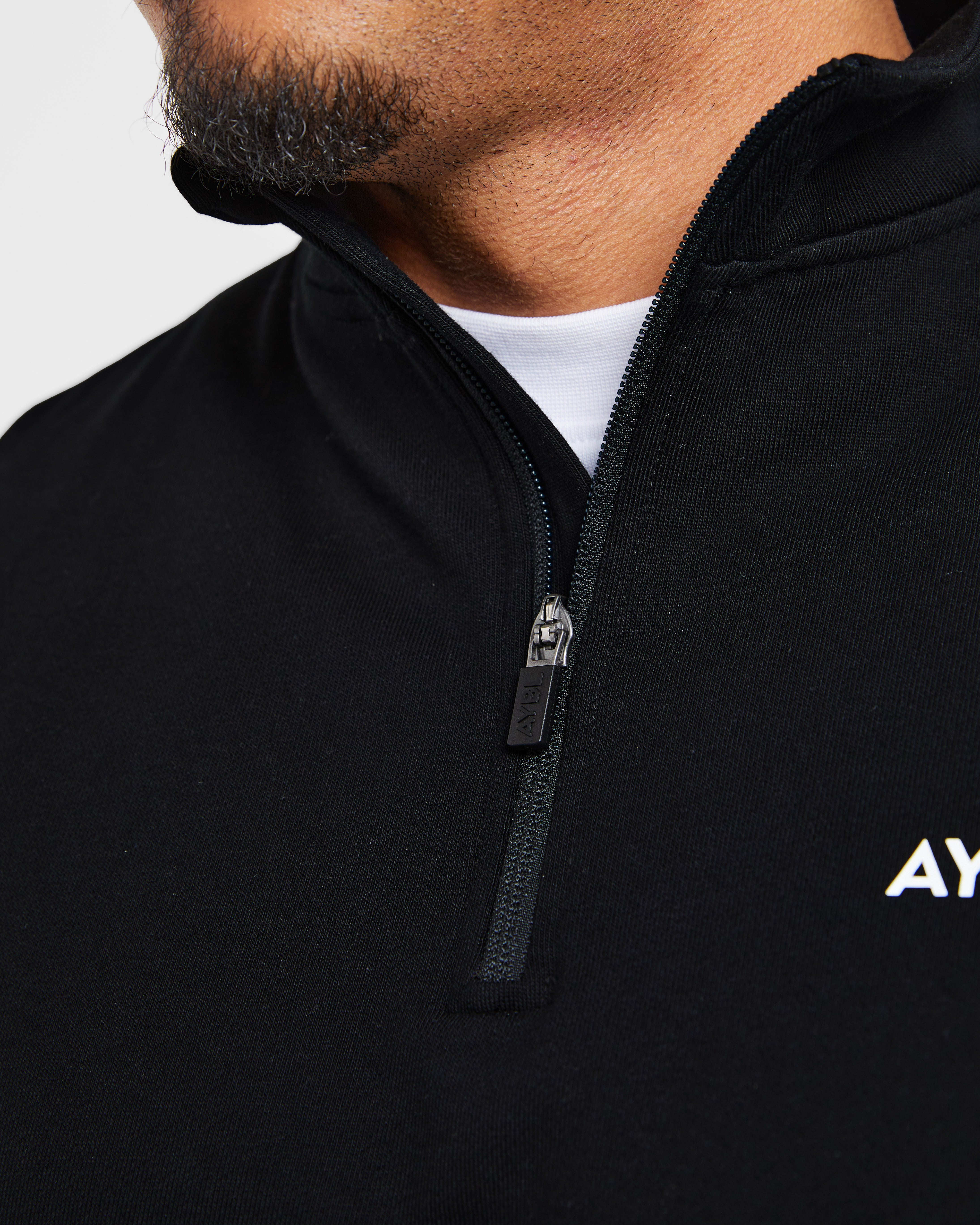 Rebound 1/4 Zip Pullover - Schwarz