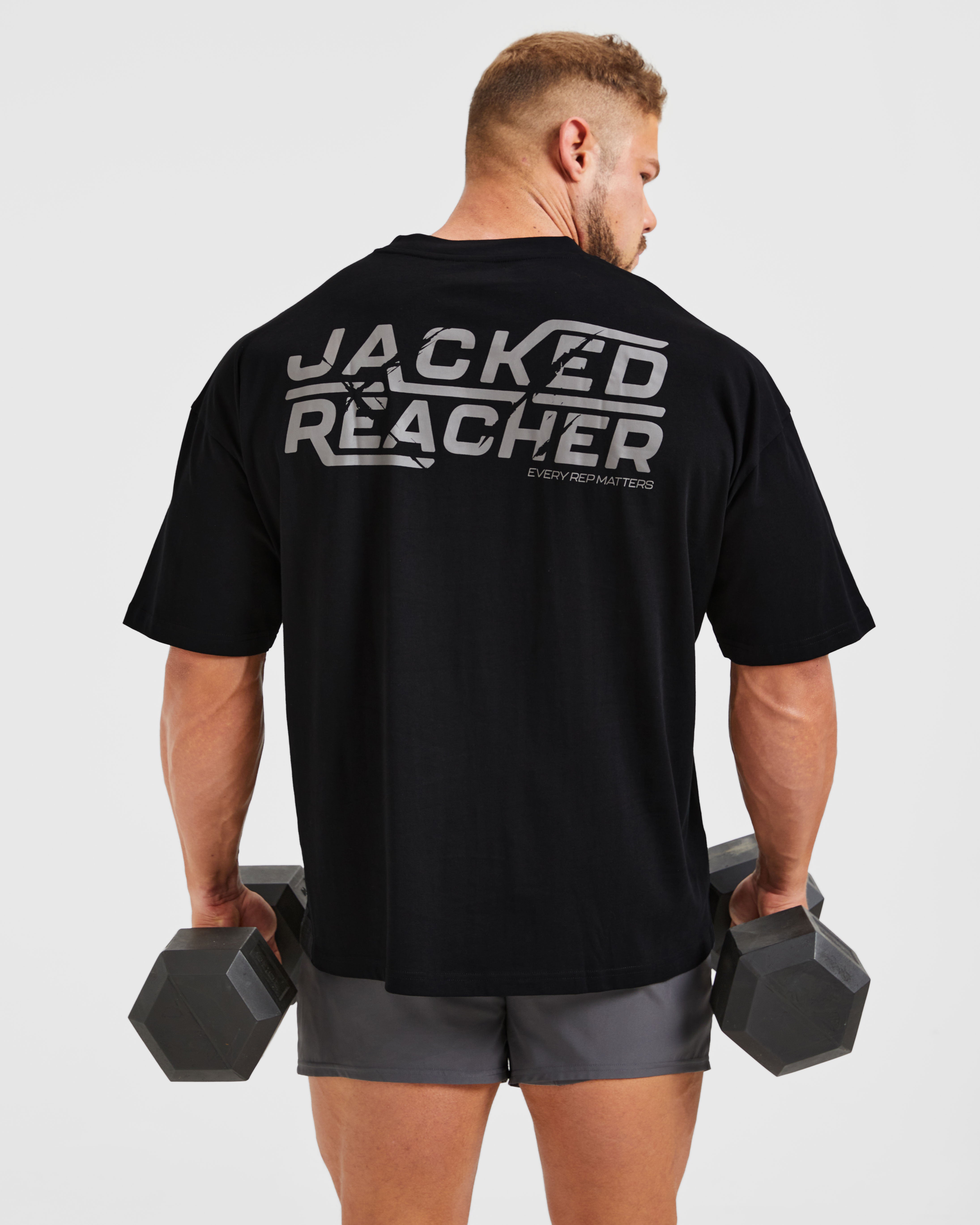 Wesley Vissers X Jacked Reacher Oversized T Shirt - Schwarz