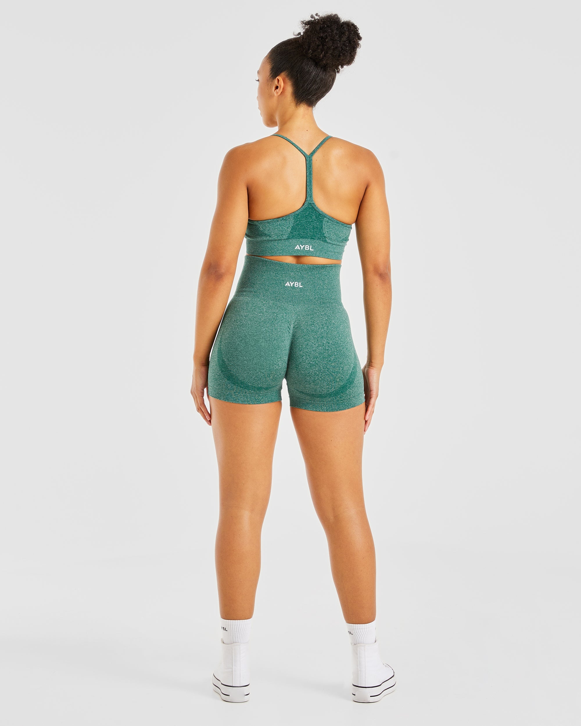 Empower Seamless Shorts - Forest Grün Marl