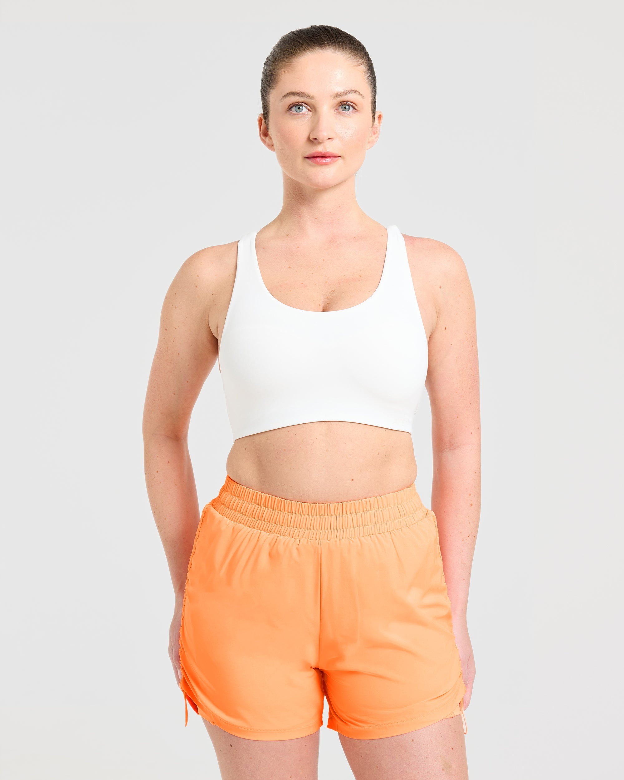 Run Cross Back Sports Bra - Weiß