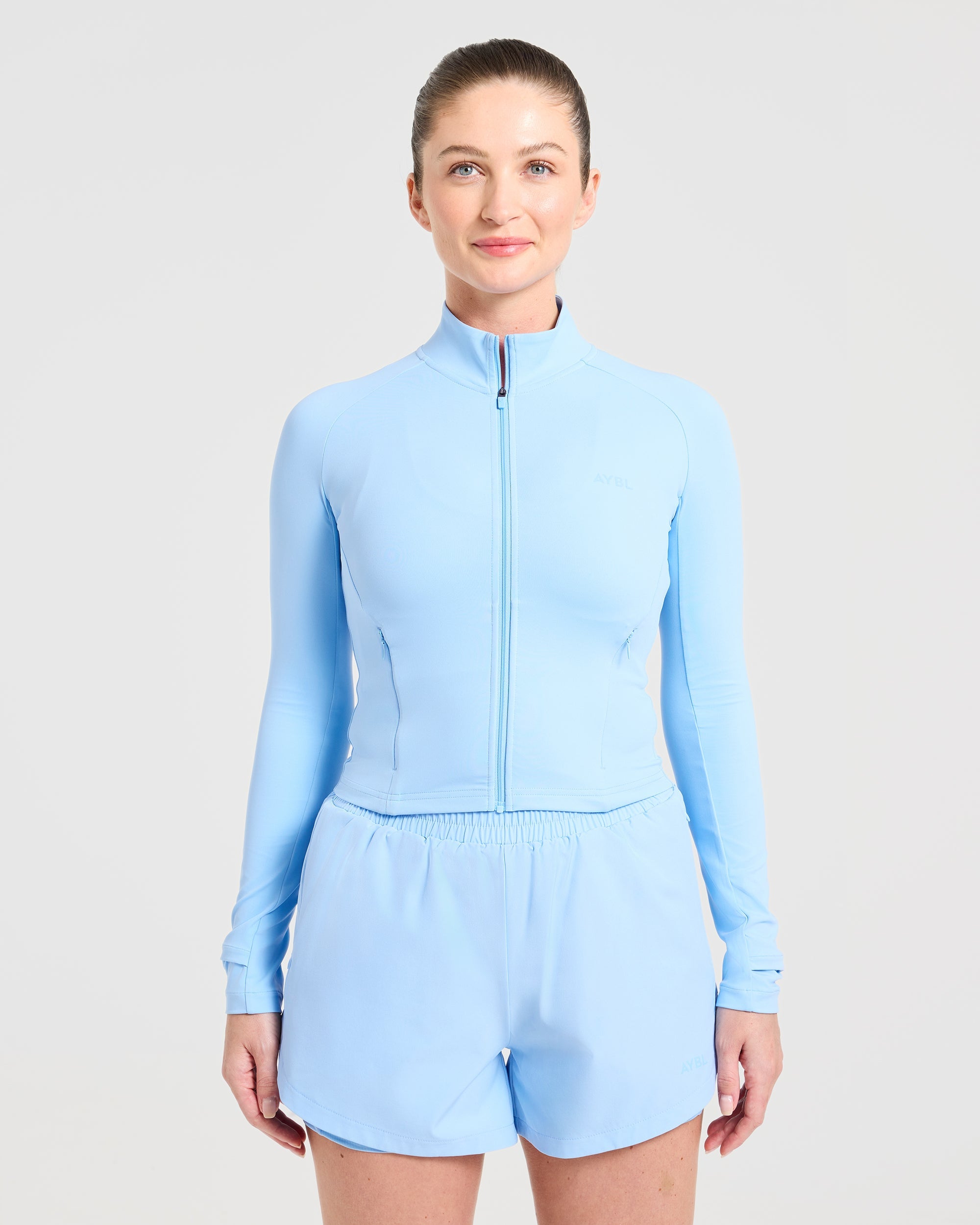 Run Zip Jacket - Spring Blau